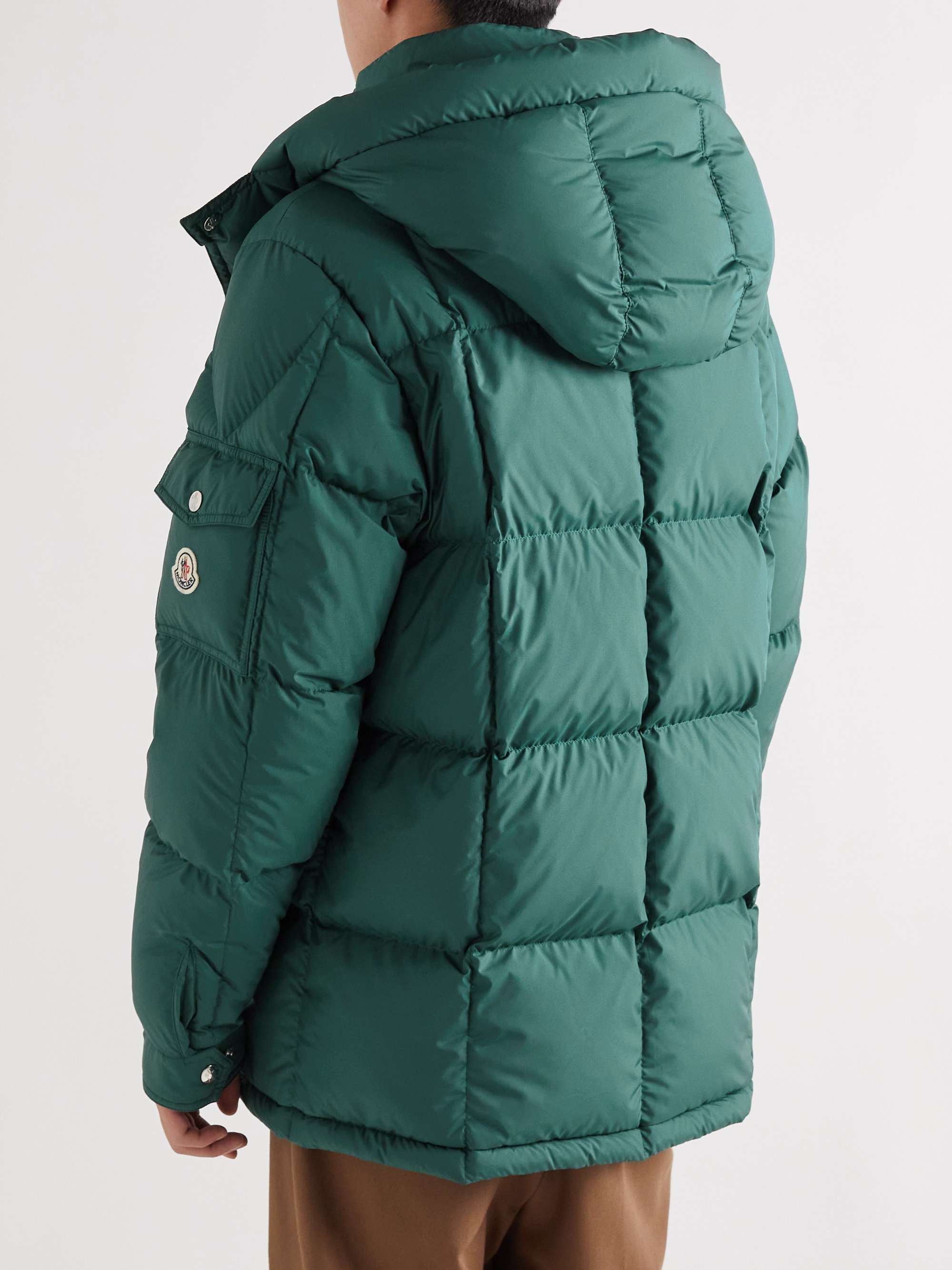 Mariveles Logo-Appliquéd Quilted Shell Hooded Down Jacket view