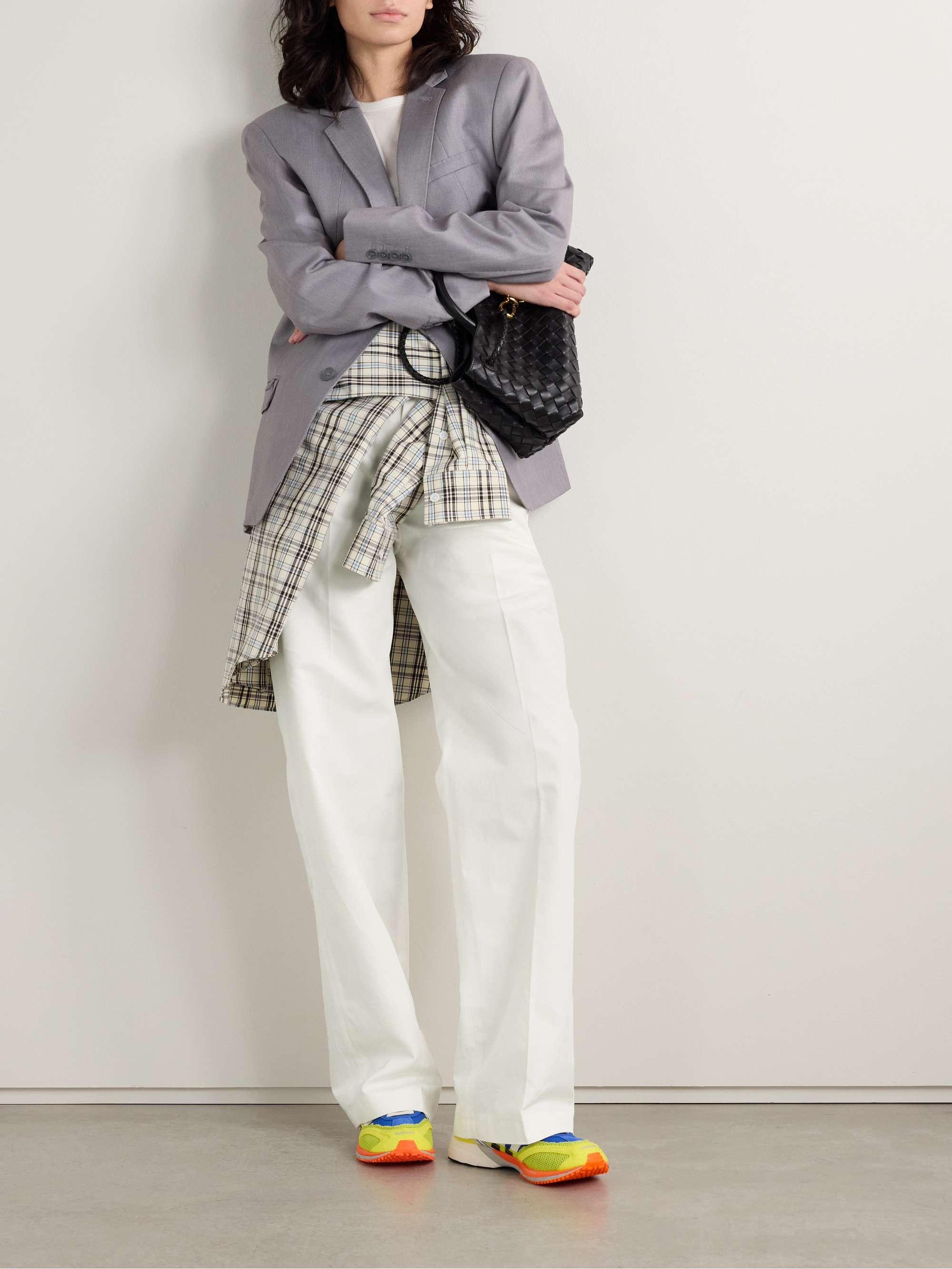 Everest pleated cotton-twill straight-leg pants view