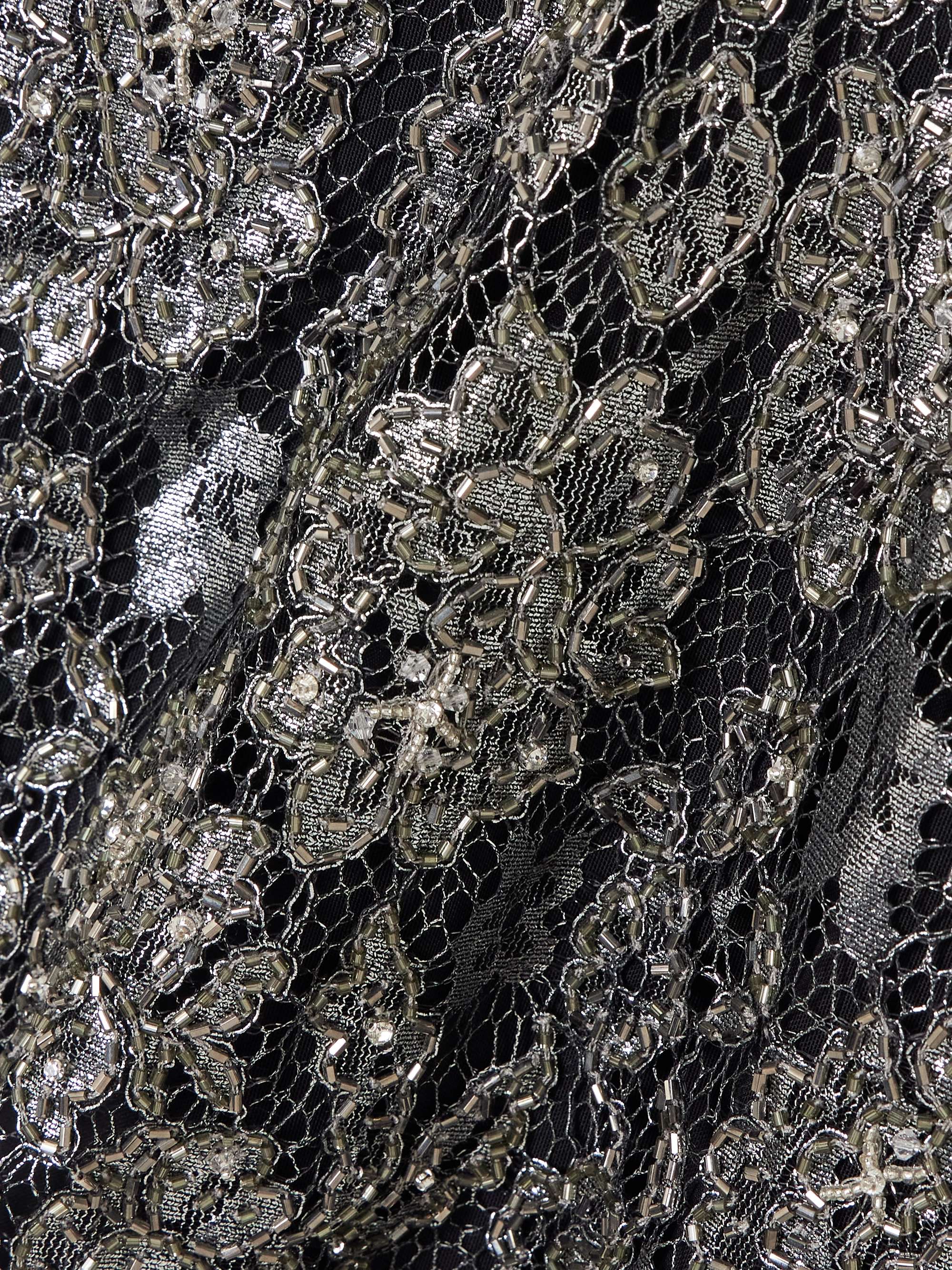 Isla strapless embellished metallic guipure lace mini dress view
