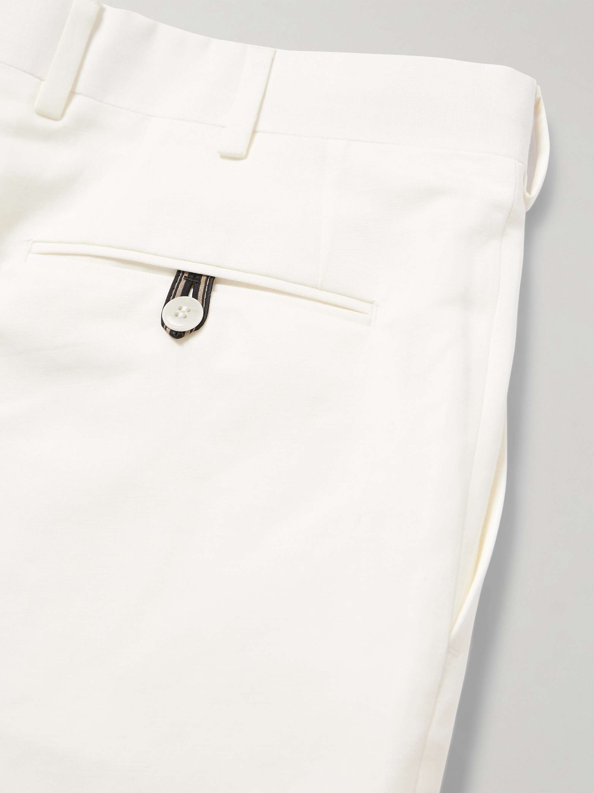 Pienza Straight-Leg Linen and Cotton-Blend Trousers view