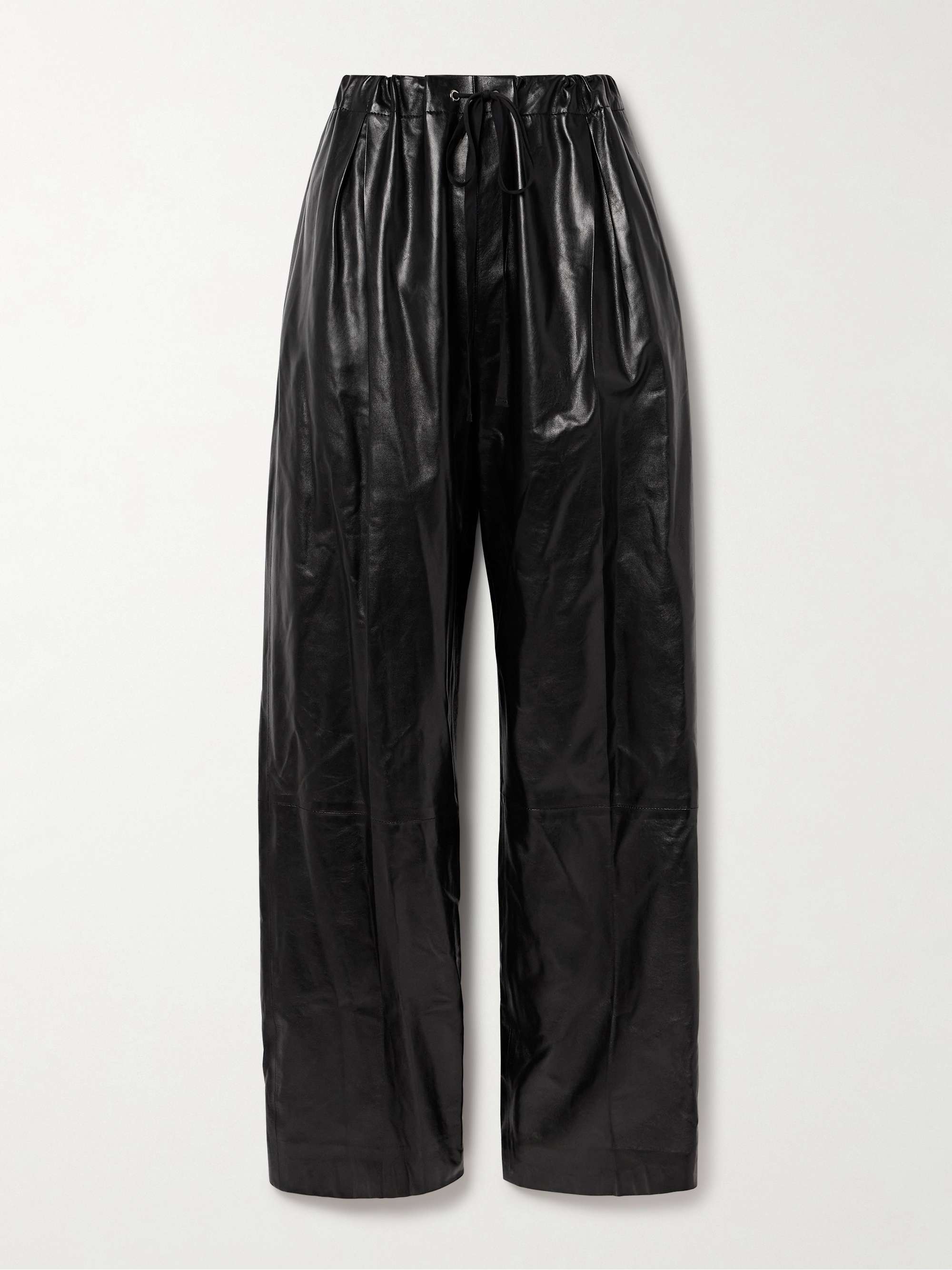 Trenton pleated leather pants view