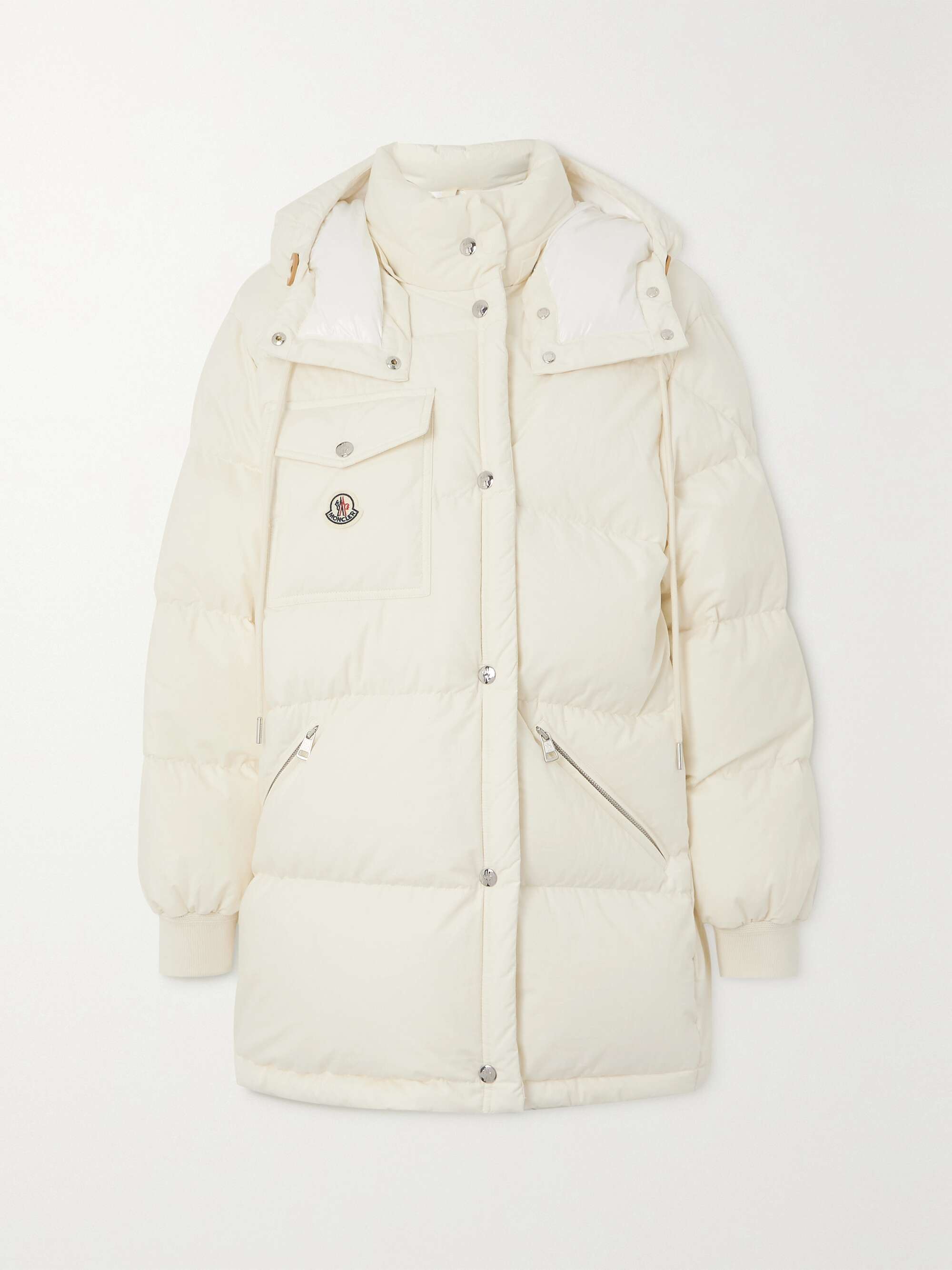 Karakorum hooded quilted cotton down jacket view