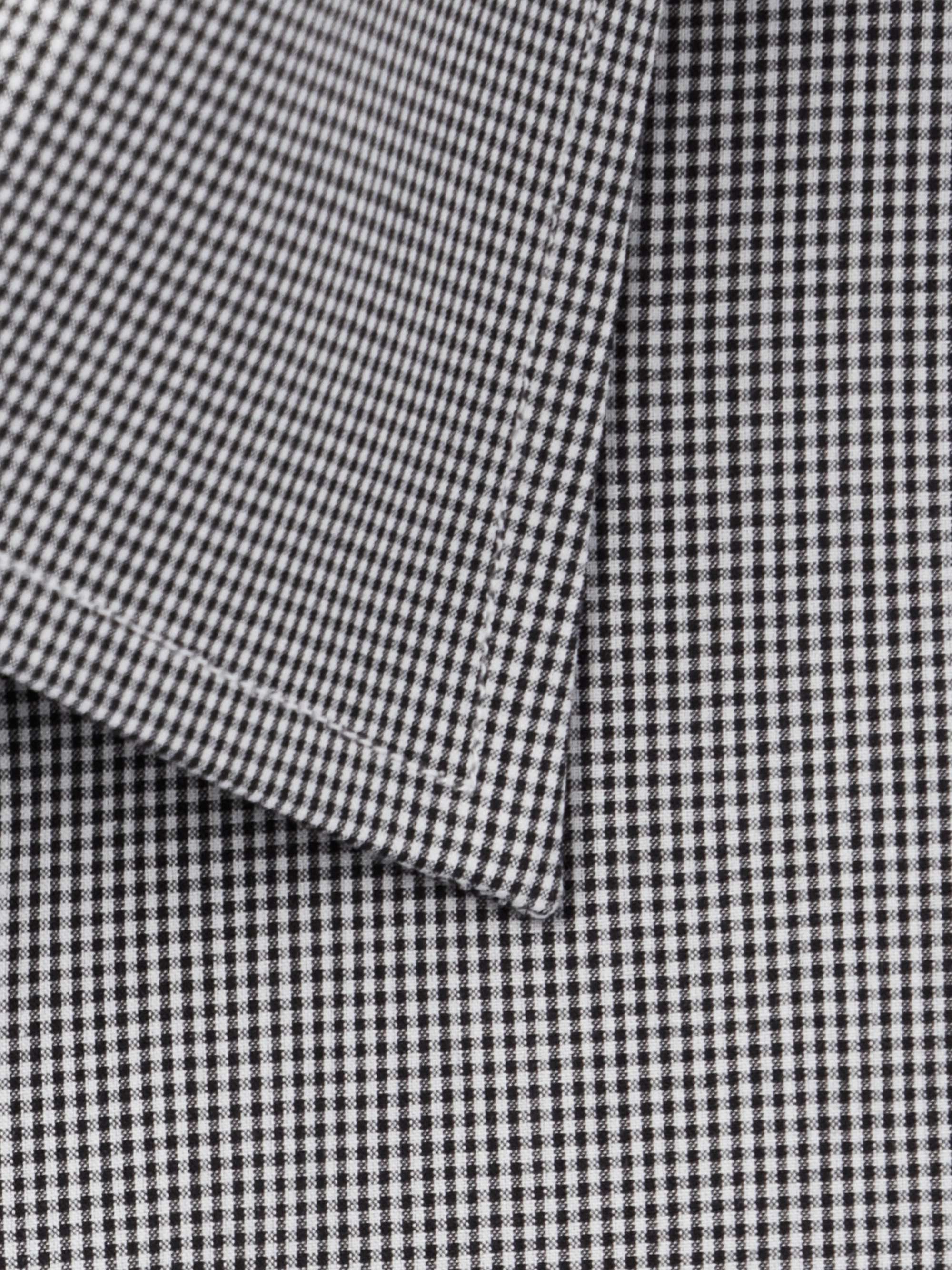 Slim-Fit Cutaway-Collar Checked Cotton-Poplin Shirt view
