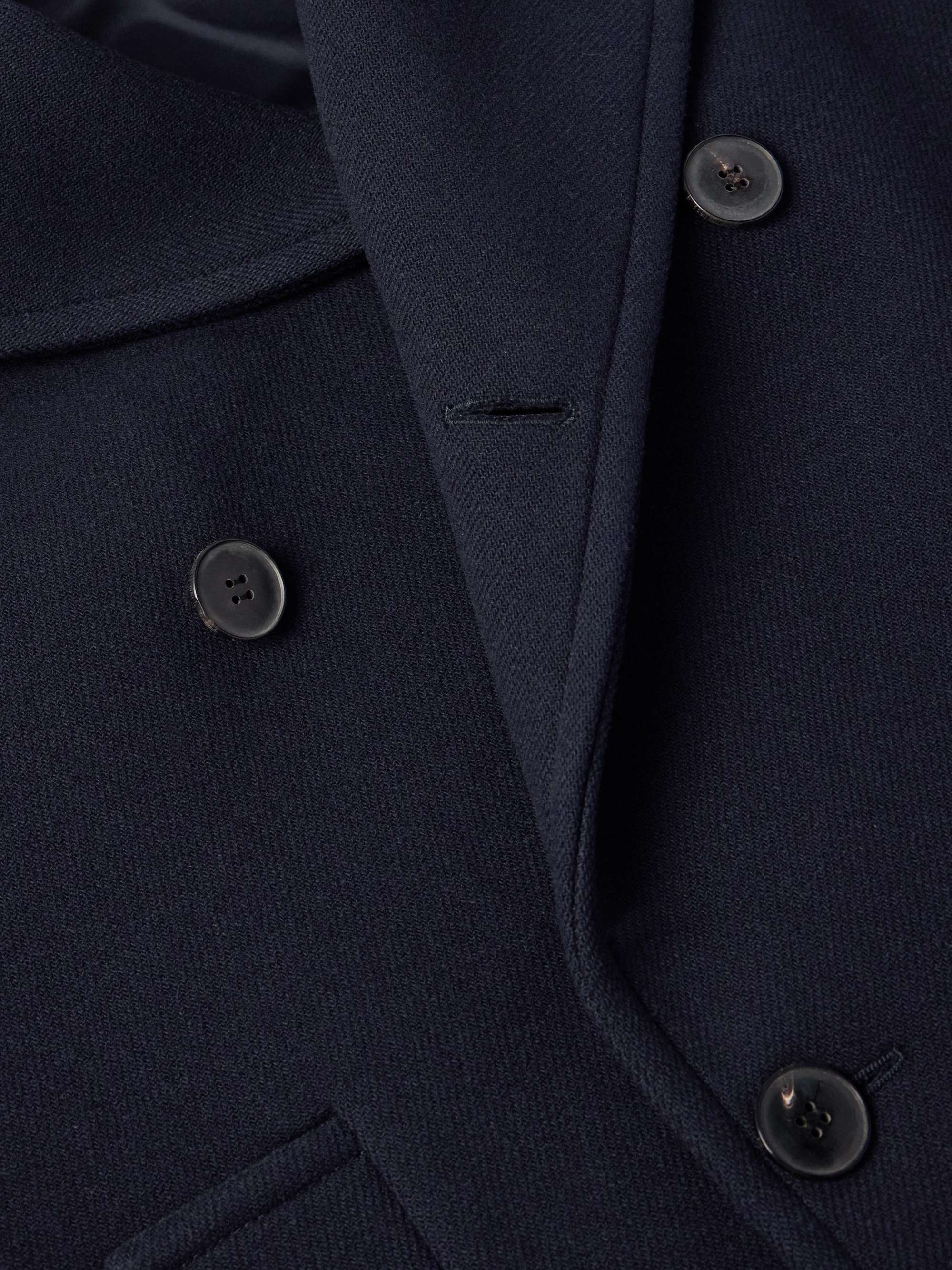Double-Breasted Wool-Twill Peacoat view