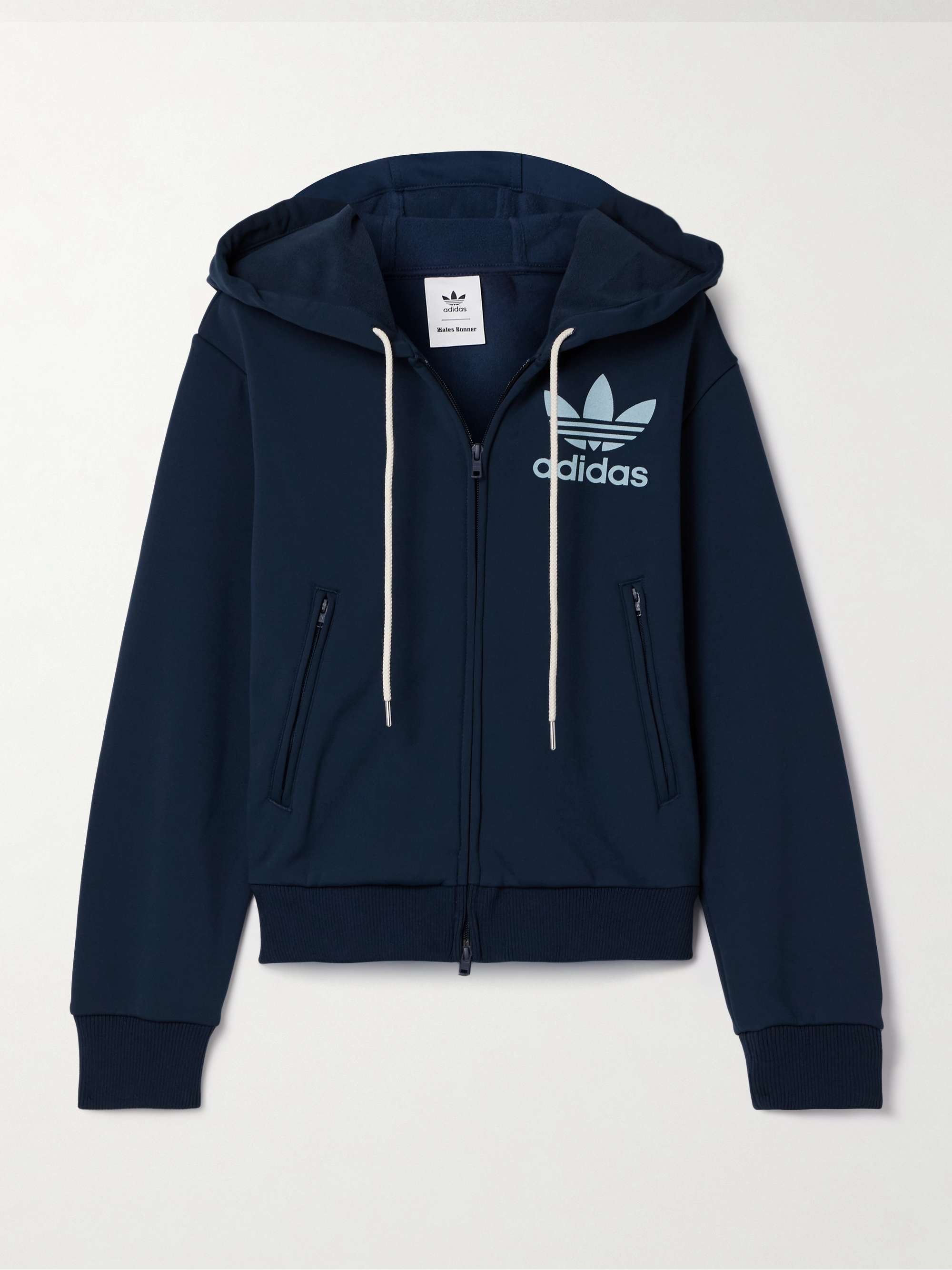 + Wales Bonner hooded recycled-jersey track jacket view