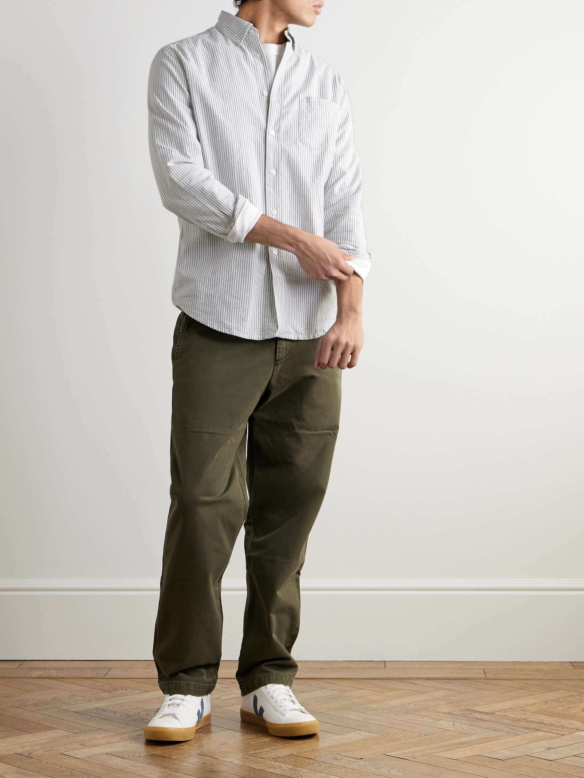Button-Down Collar Brushed-Cotton Oxford Shirt view