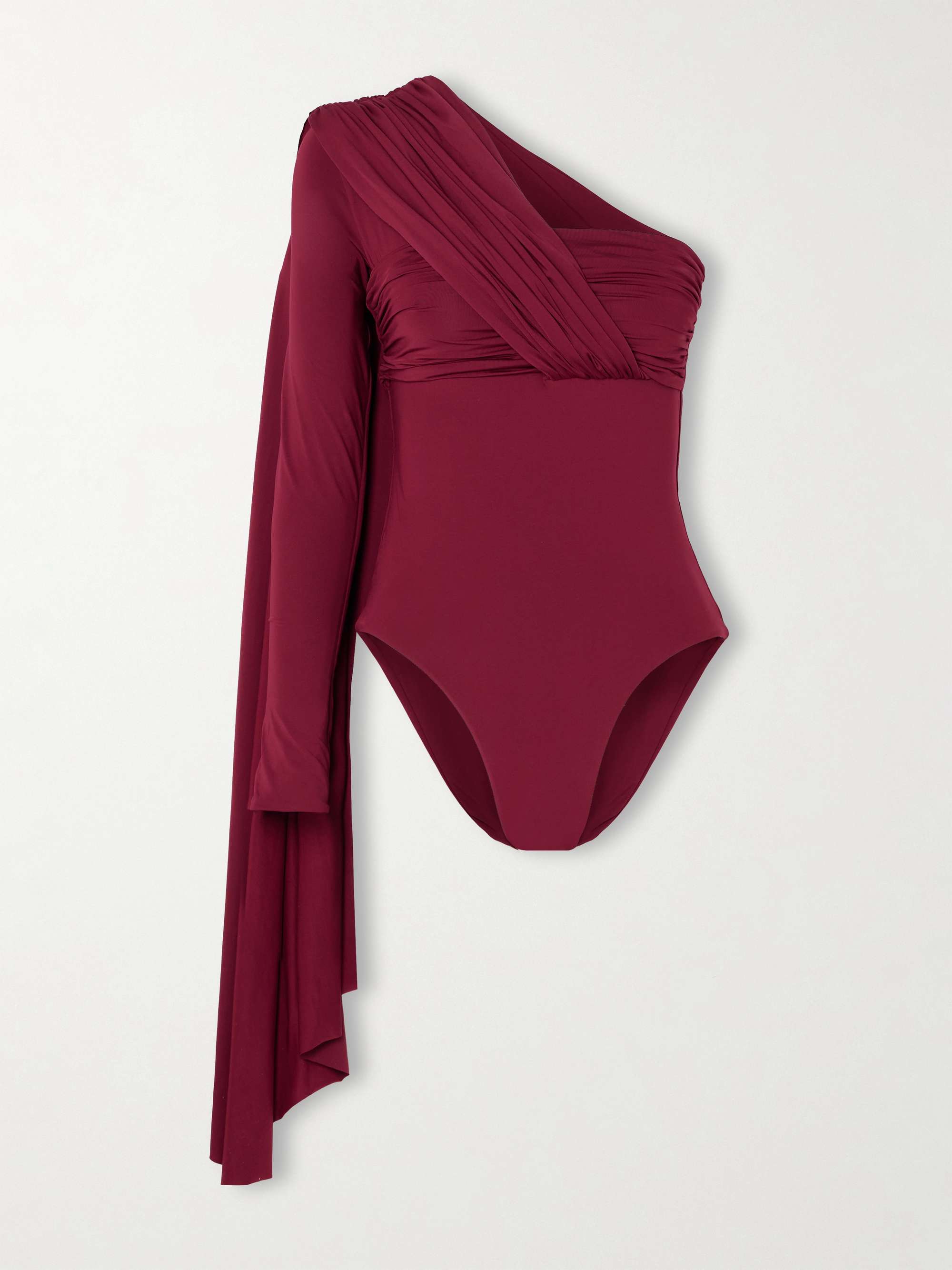 Vionnet draped one-shoulder stretch-jersey bodysuit view