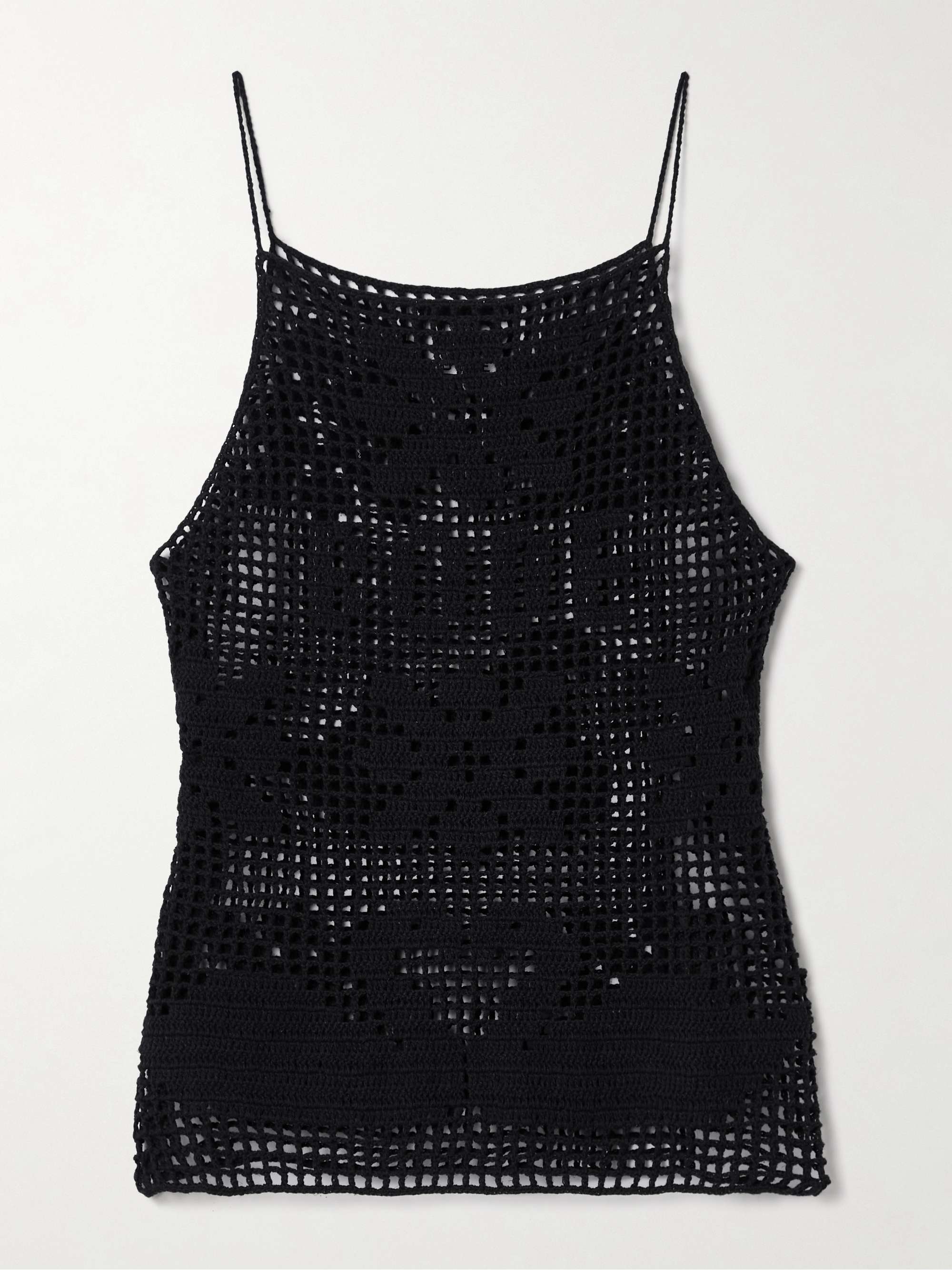 Mansfield crocheted cotton and linen-blend tank view