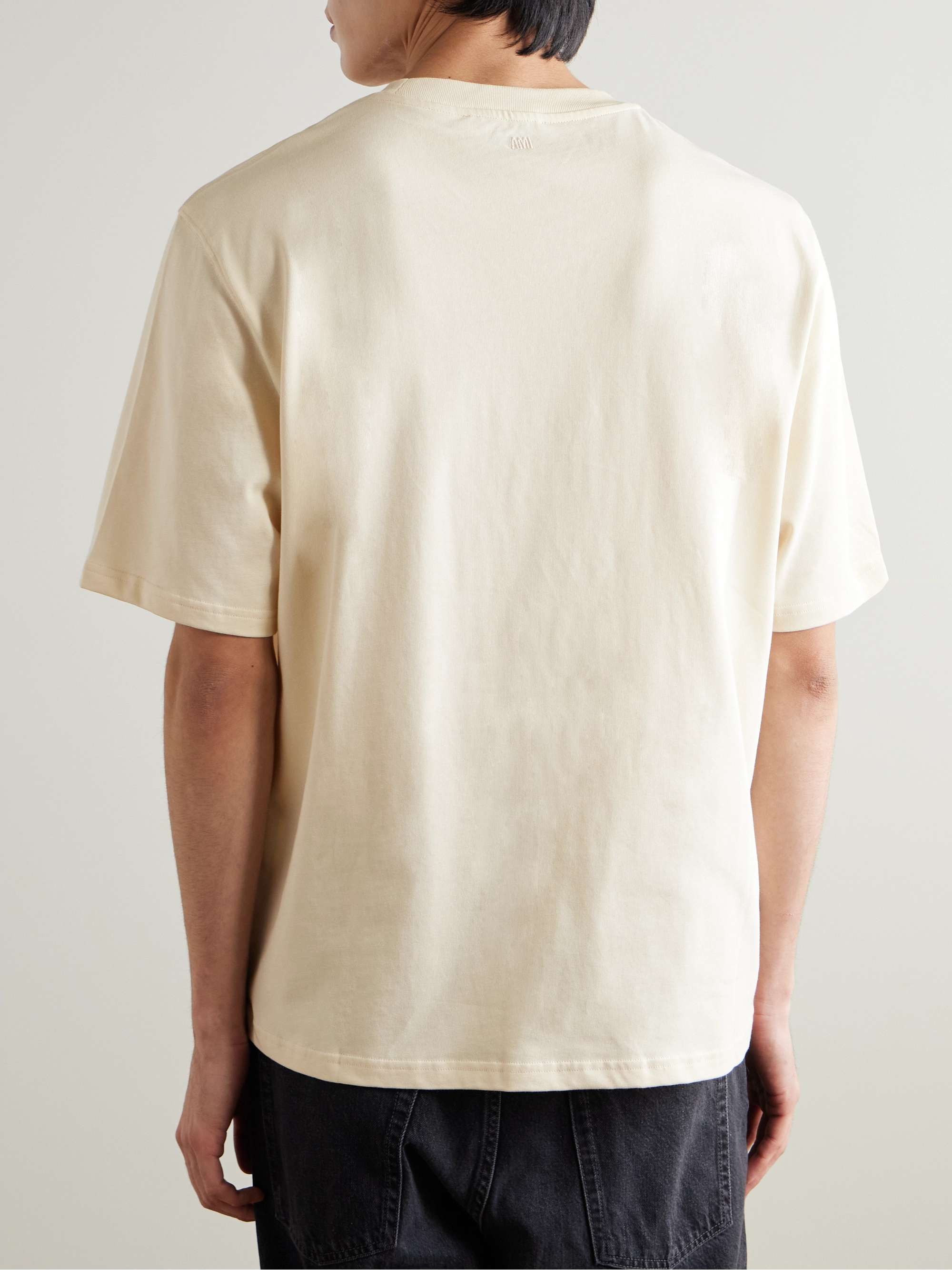 Logo-Flocked Organic Cotton-Jersey T-Shirt view