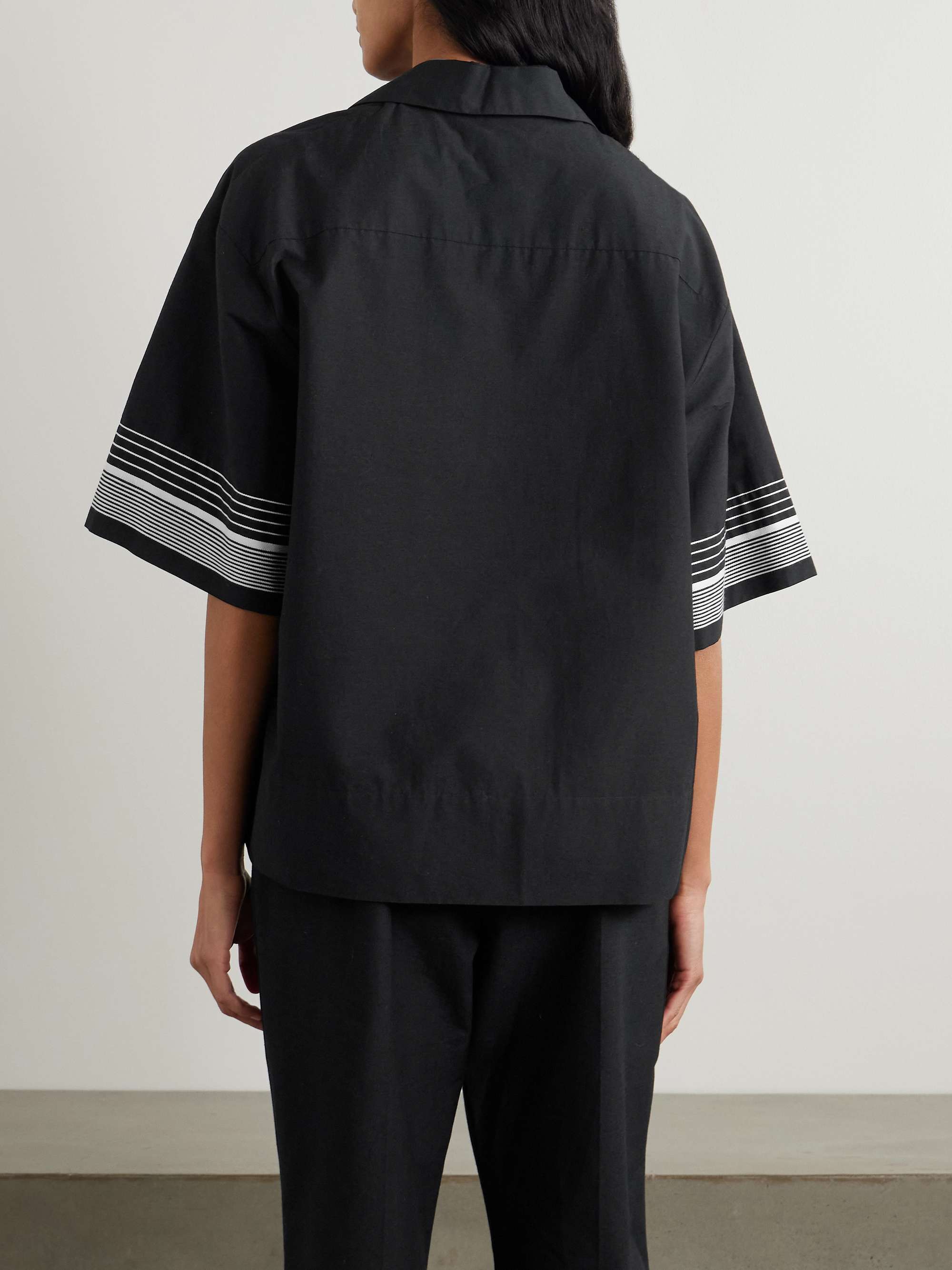 Leopold embroidered cotton-blend blouse view