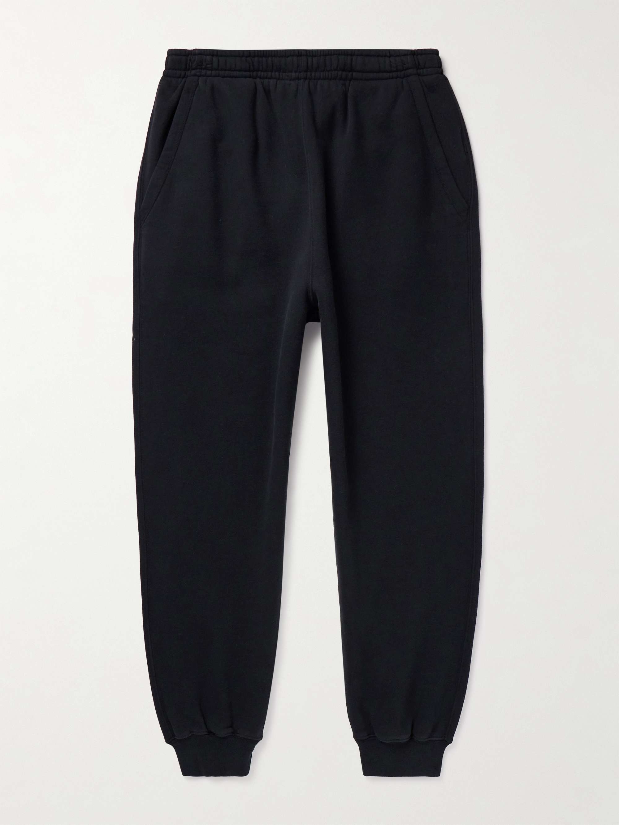 Tapered Logo-Appliquéd Cotton-Jersey Sweatpants view