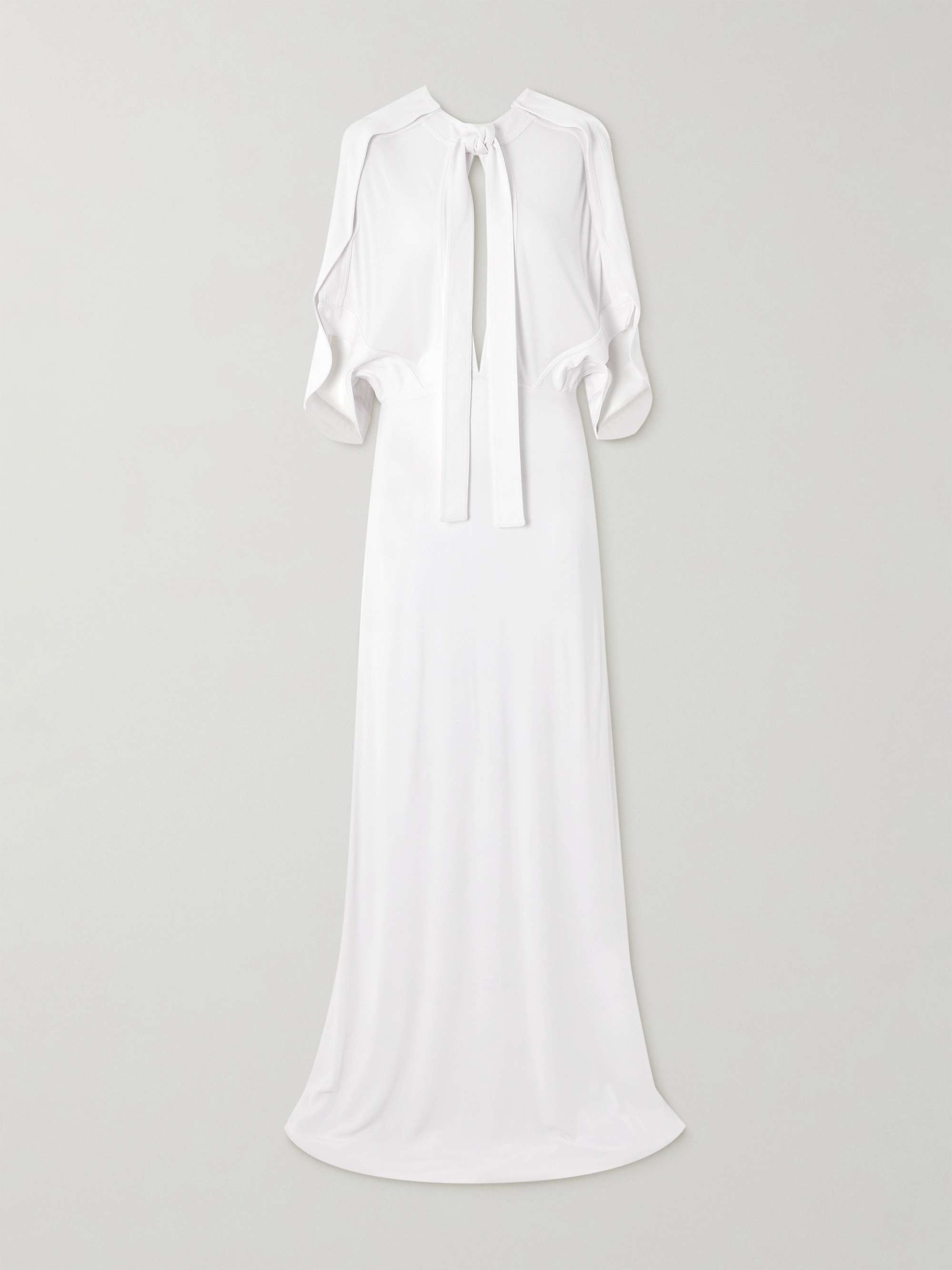 Elian tie-neck draped stretch-jersey maxi dress view