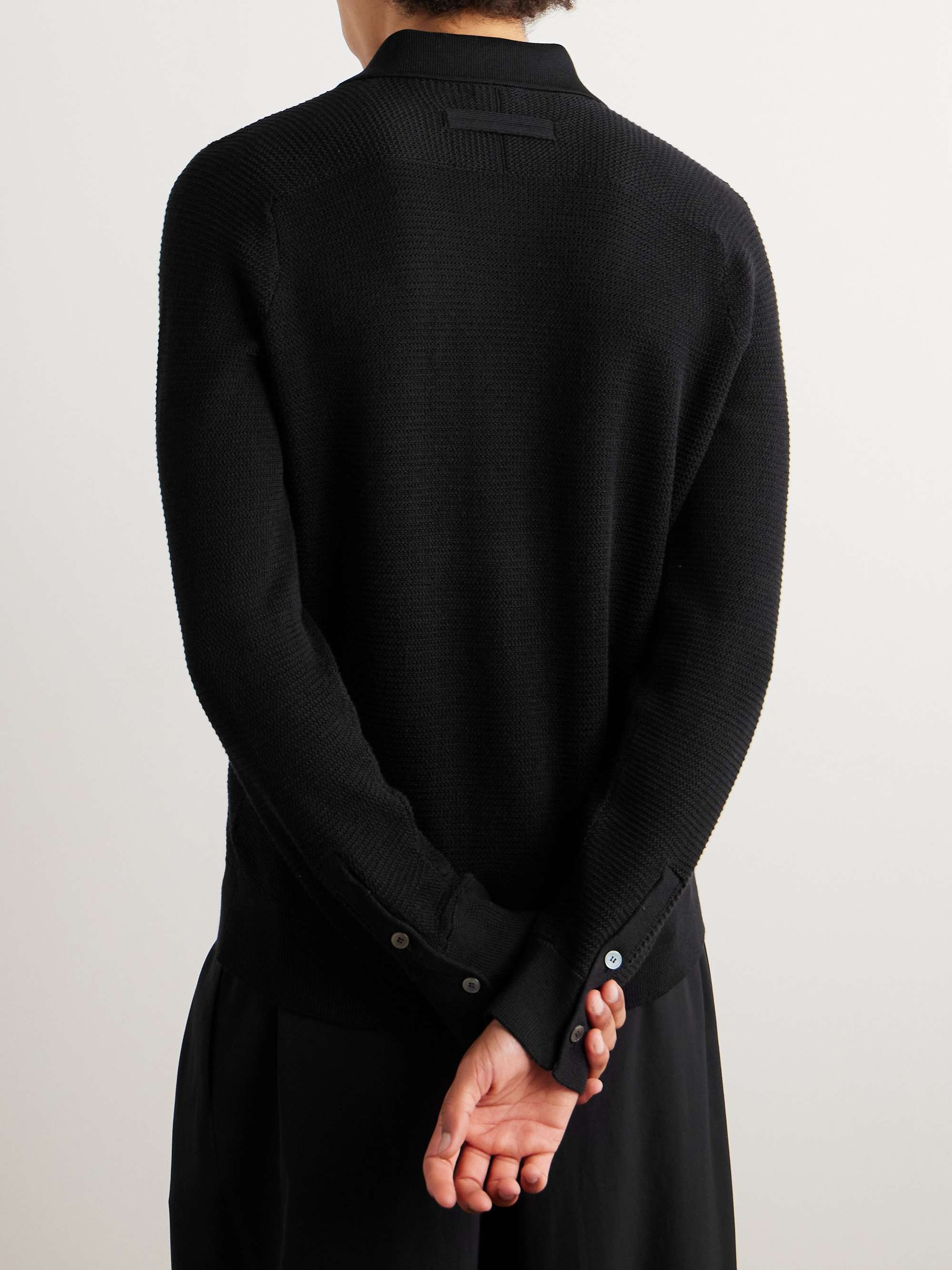 Slim-Fit Cotton and Silk-Blend Polo Shirt view