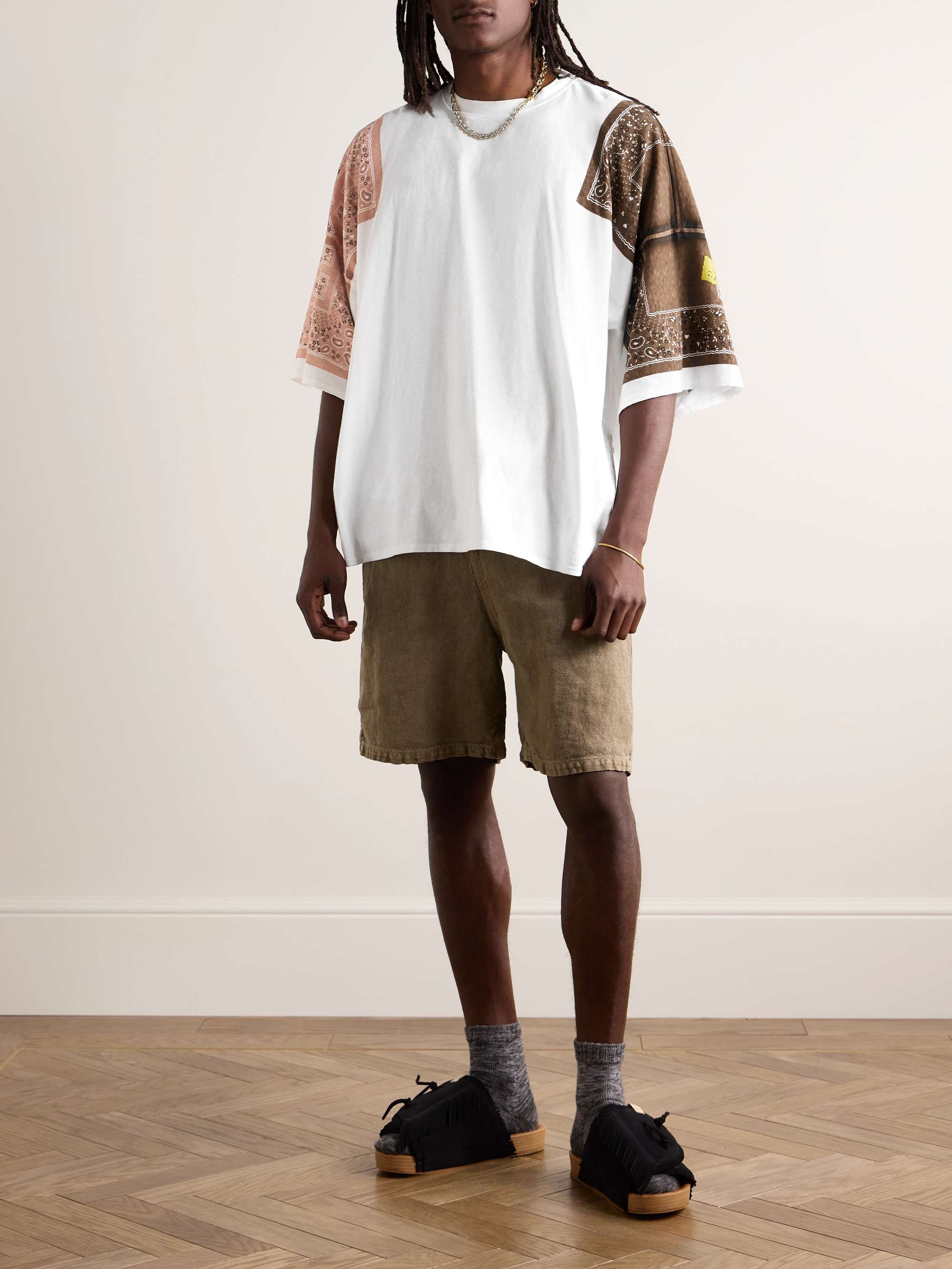 Oversized Bandana-Print Cotton-Jersey T-Shirt view
