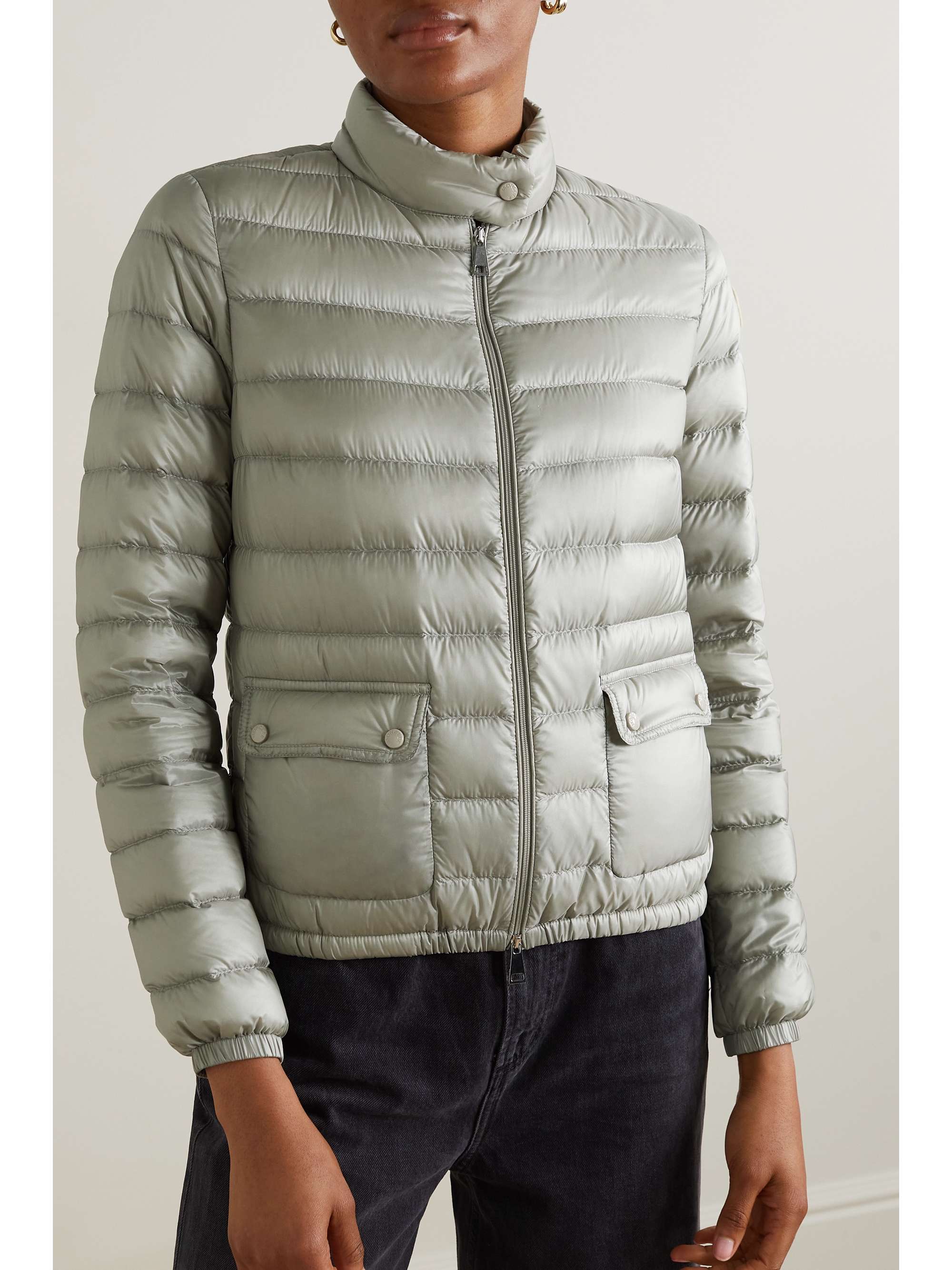 Lans quilted metallic shell down jacket view