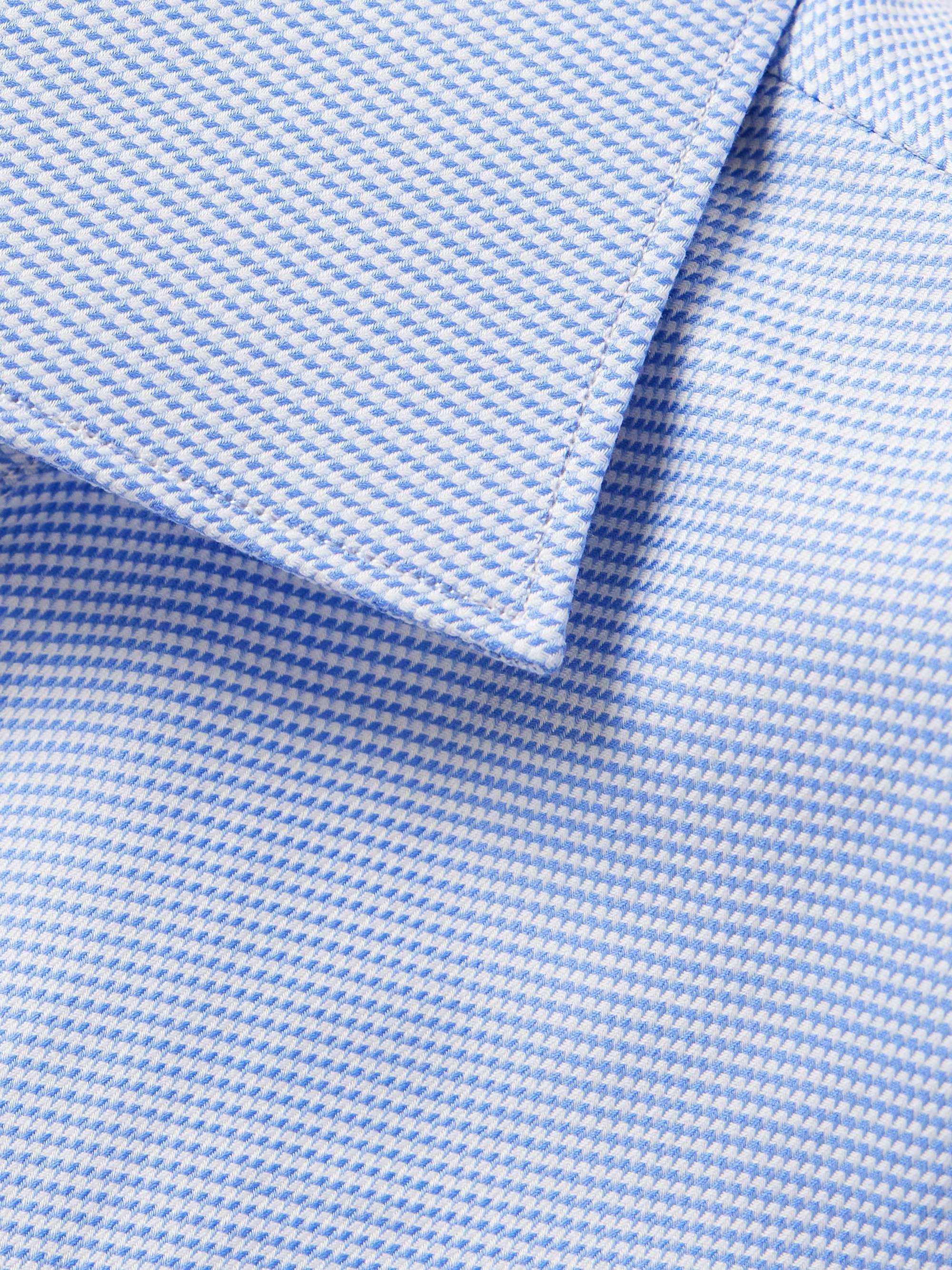 William Cutaway-Collar Houndstooth Cotton Shirt view