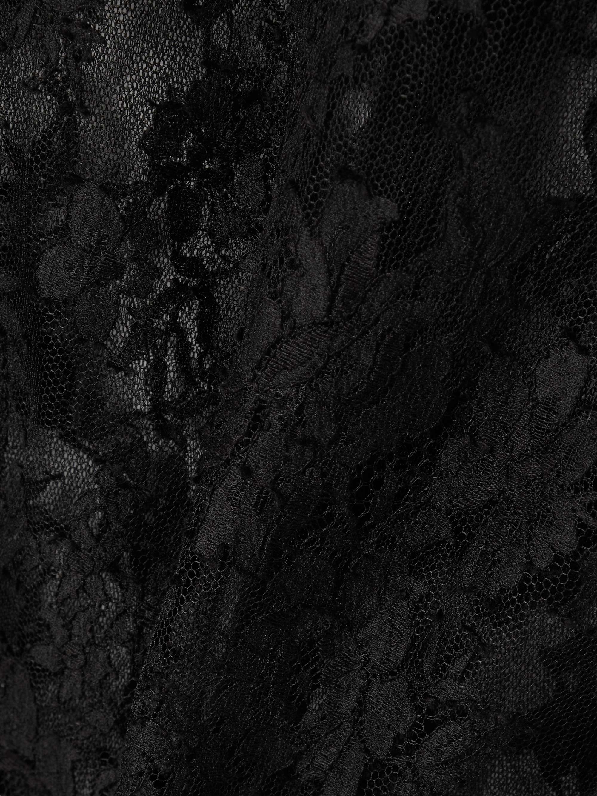 Scalloped cotton-blend lace mini dress view