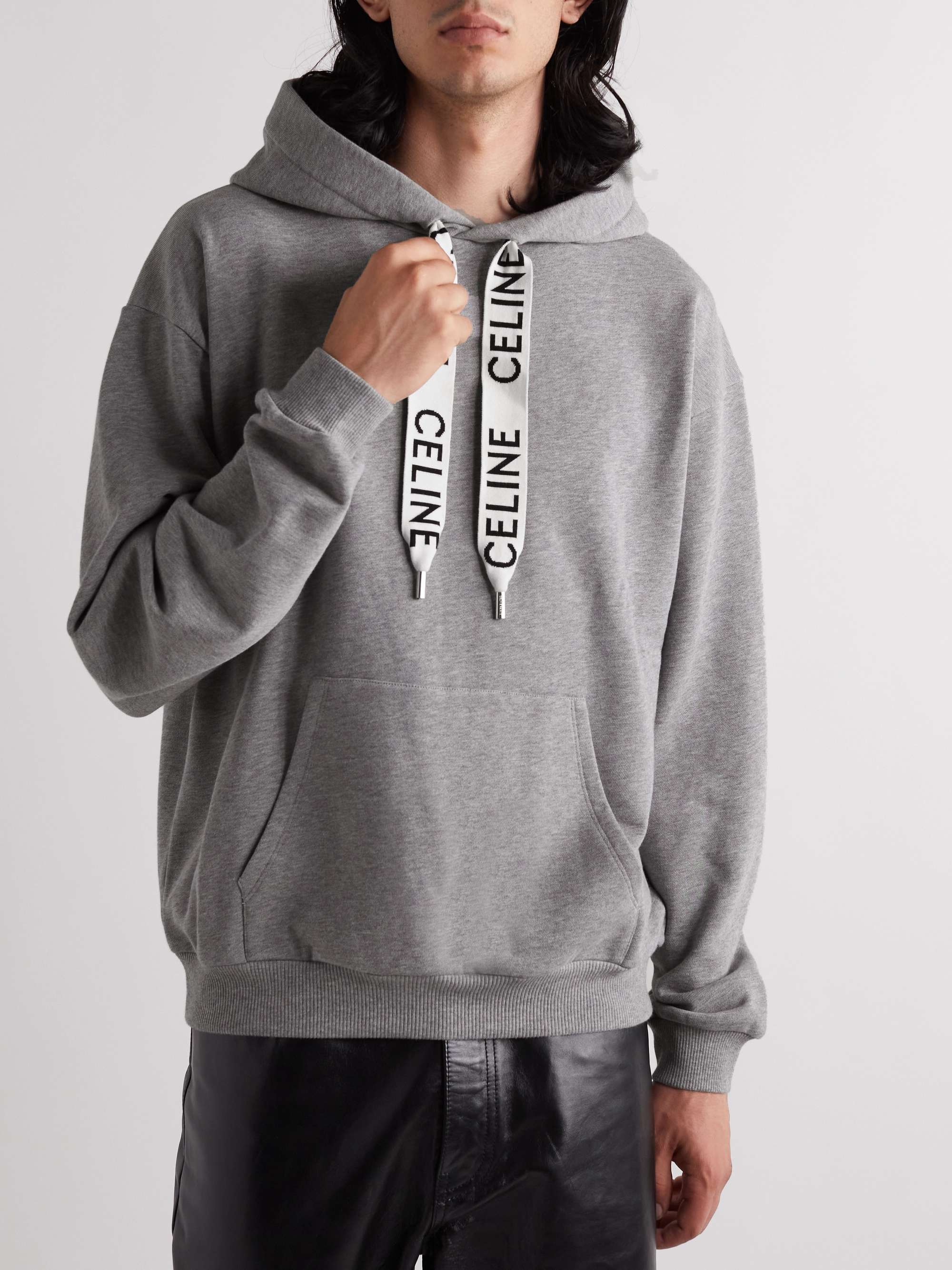 Logo-Detailed Cotton-Jersey Hoodie view