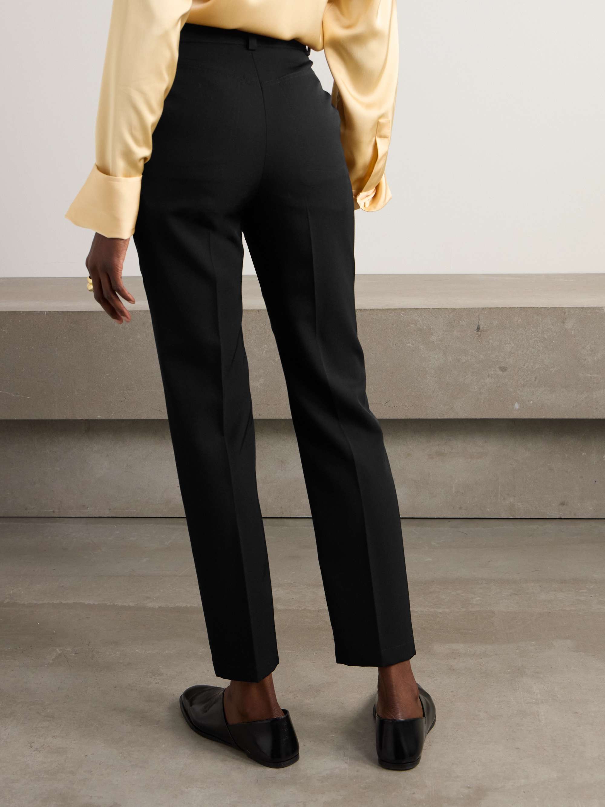 Norma wool-twill straight-leg pants view