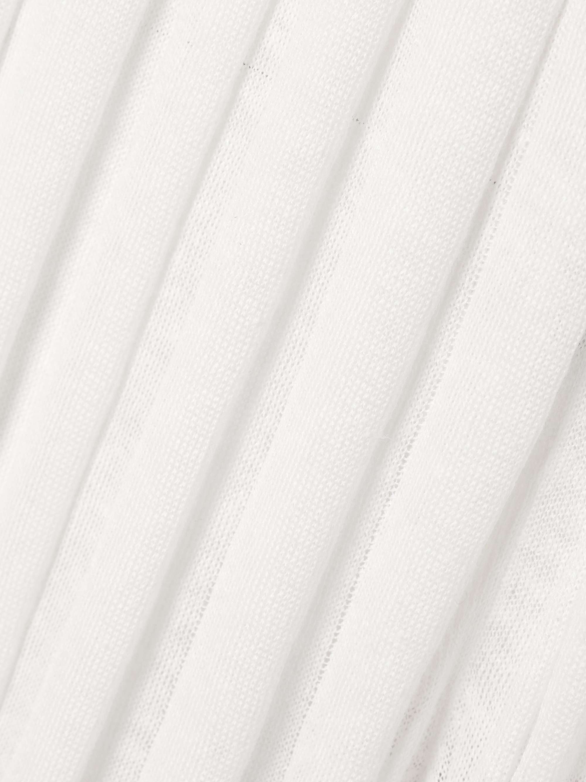 Wide-leg pleated linen pants view