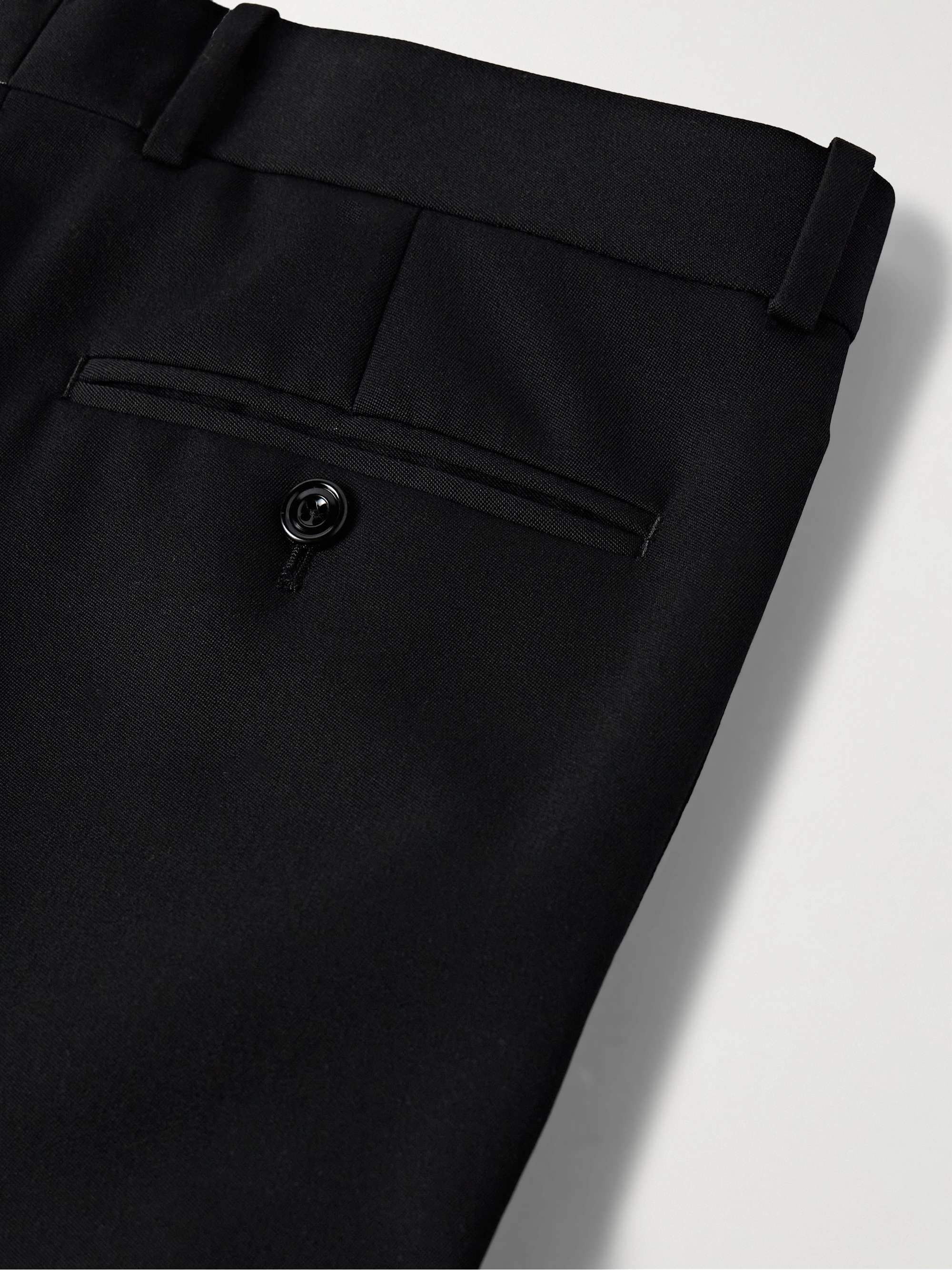 Slim-Fit Wool Barathea Suit Trousers view