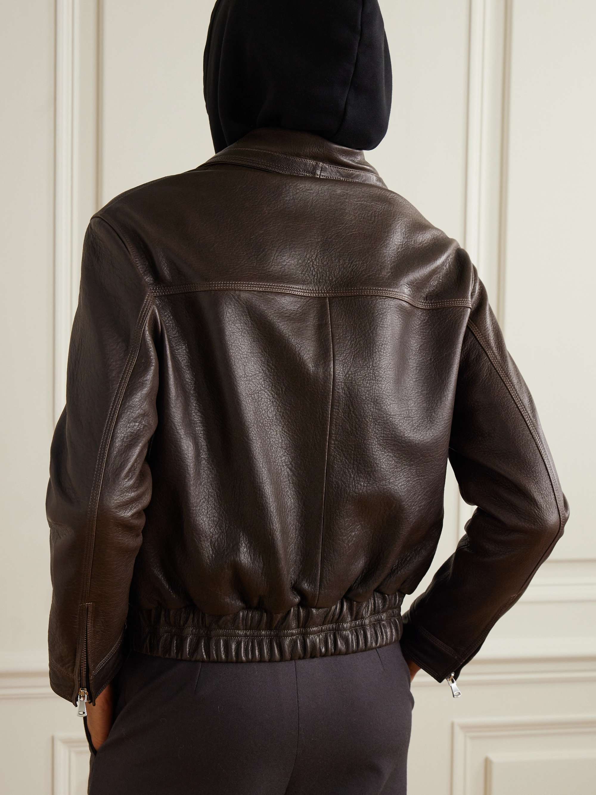 Clint leather jacket view