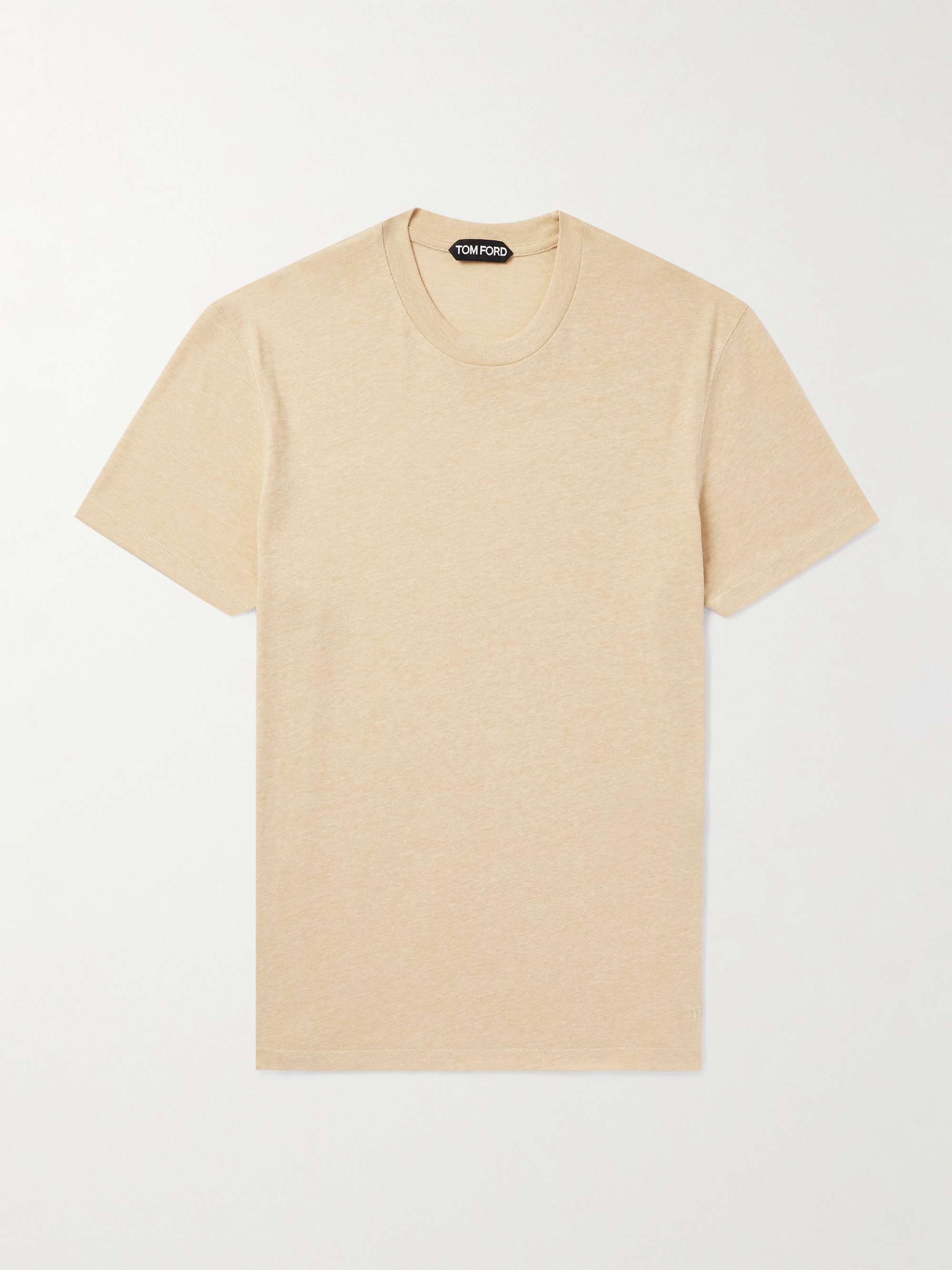 Slim-Fit Cotton-Blend Jersey T-Shirt view