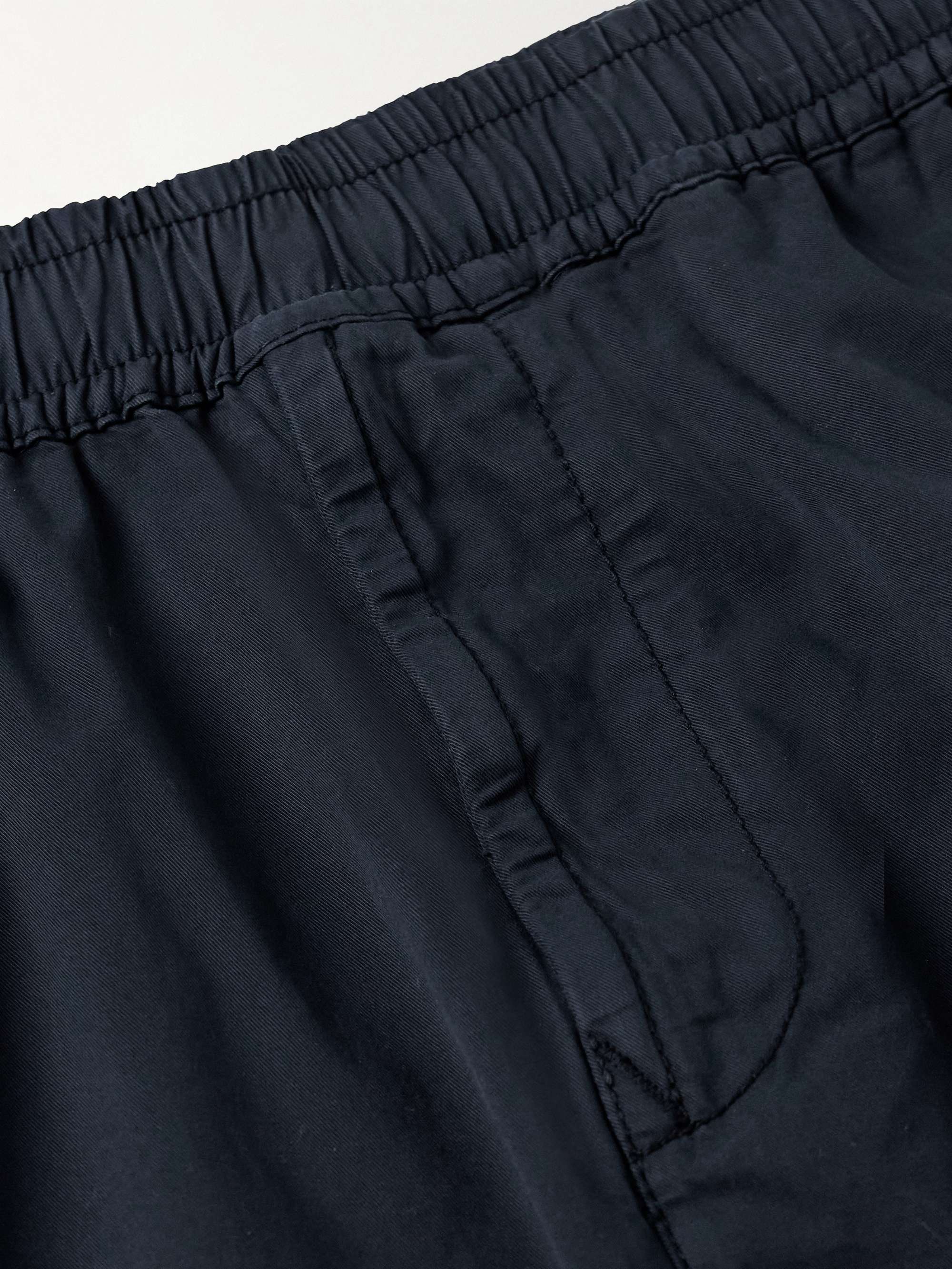 Tapered Garment-Dyed Cotton-Blend Twill Cargo Trousers view