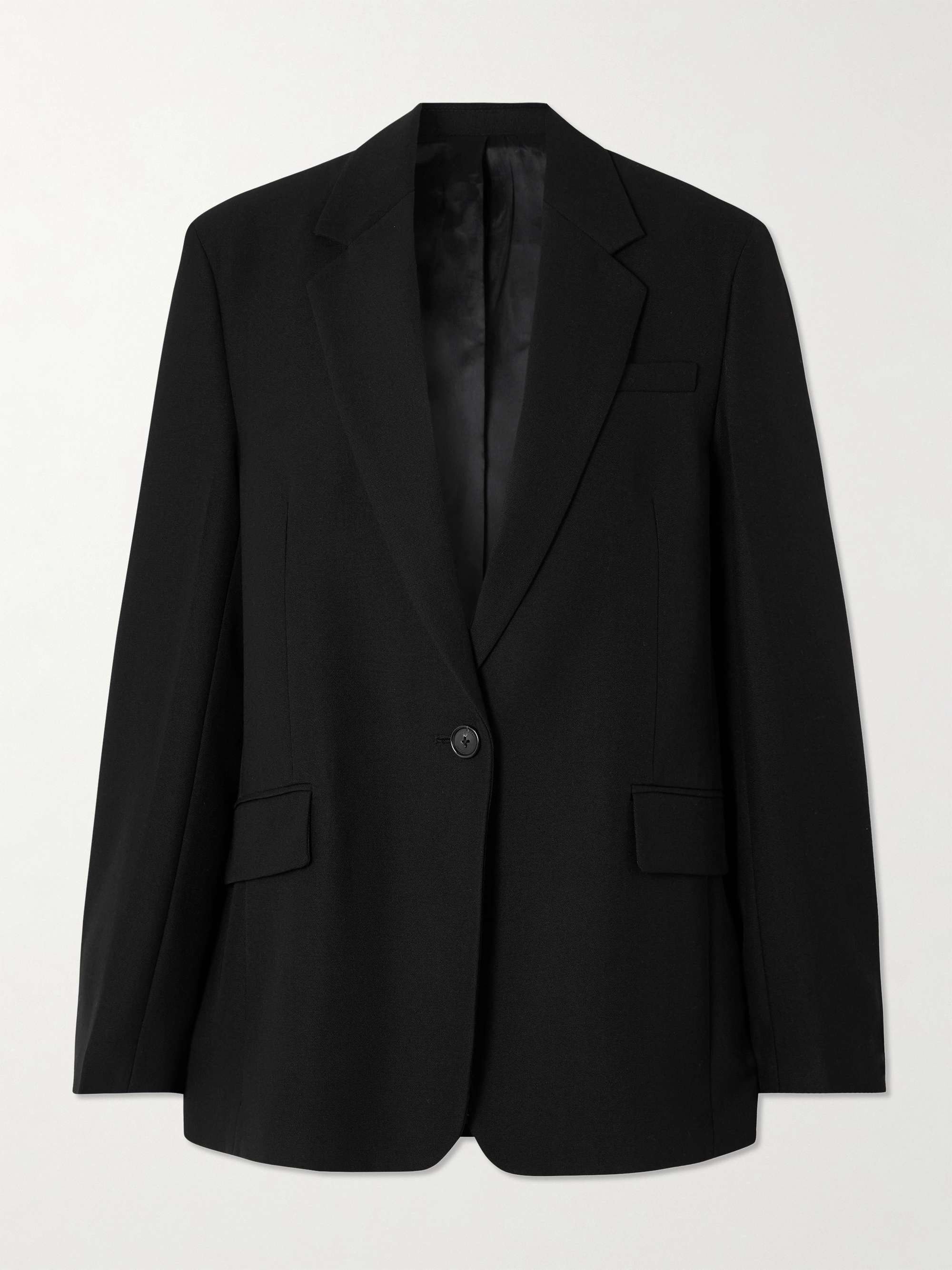 Oversized recycled grain de poudre blazer view