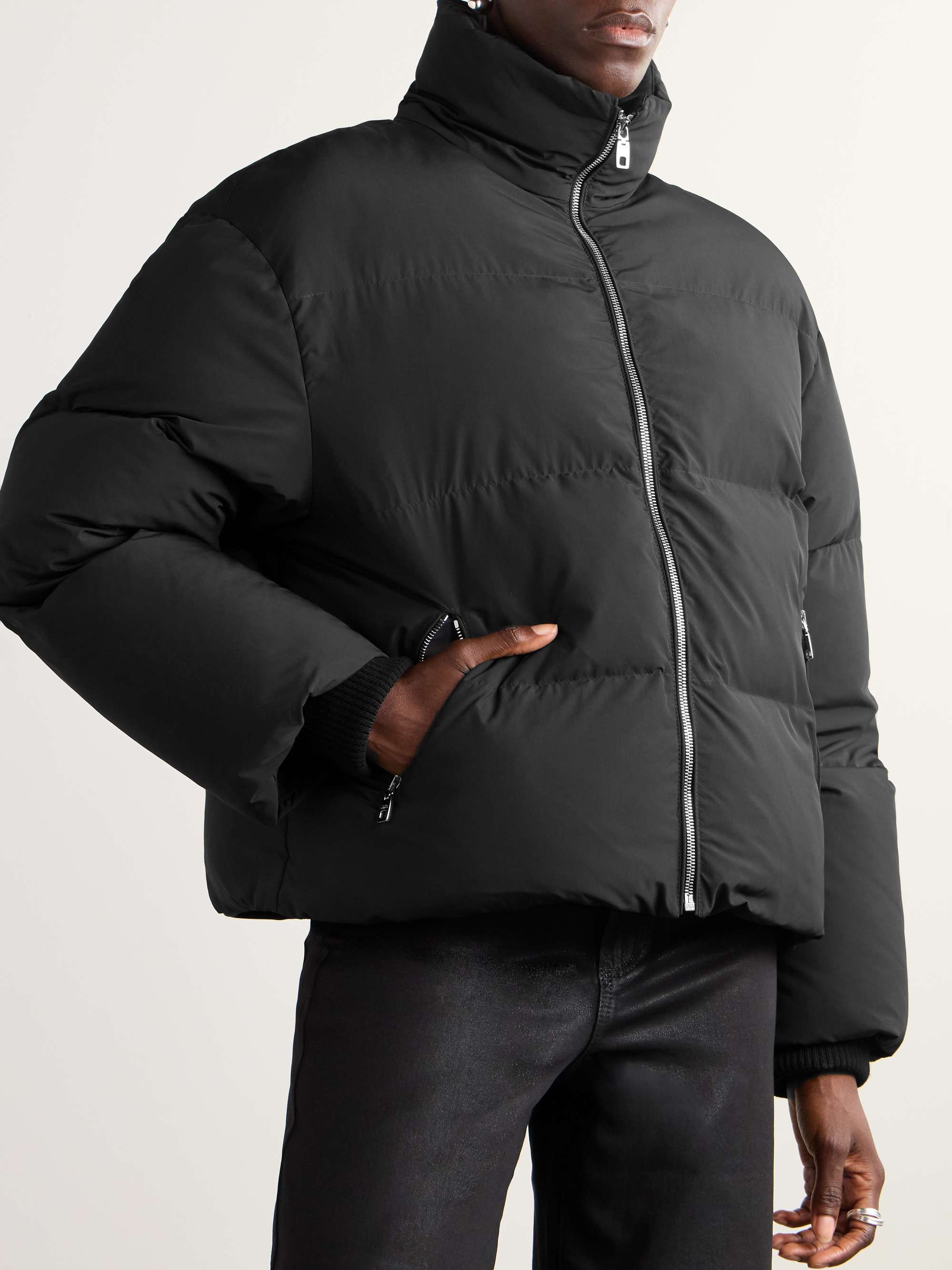 Padded quilted shell jacket view