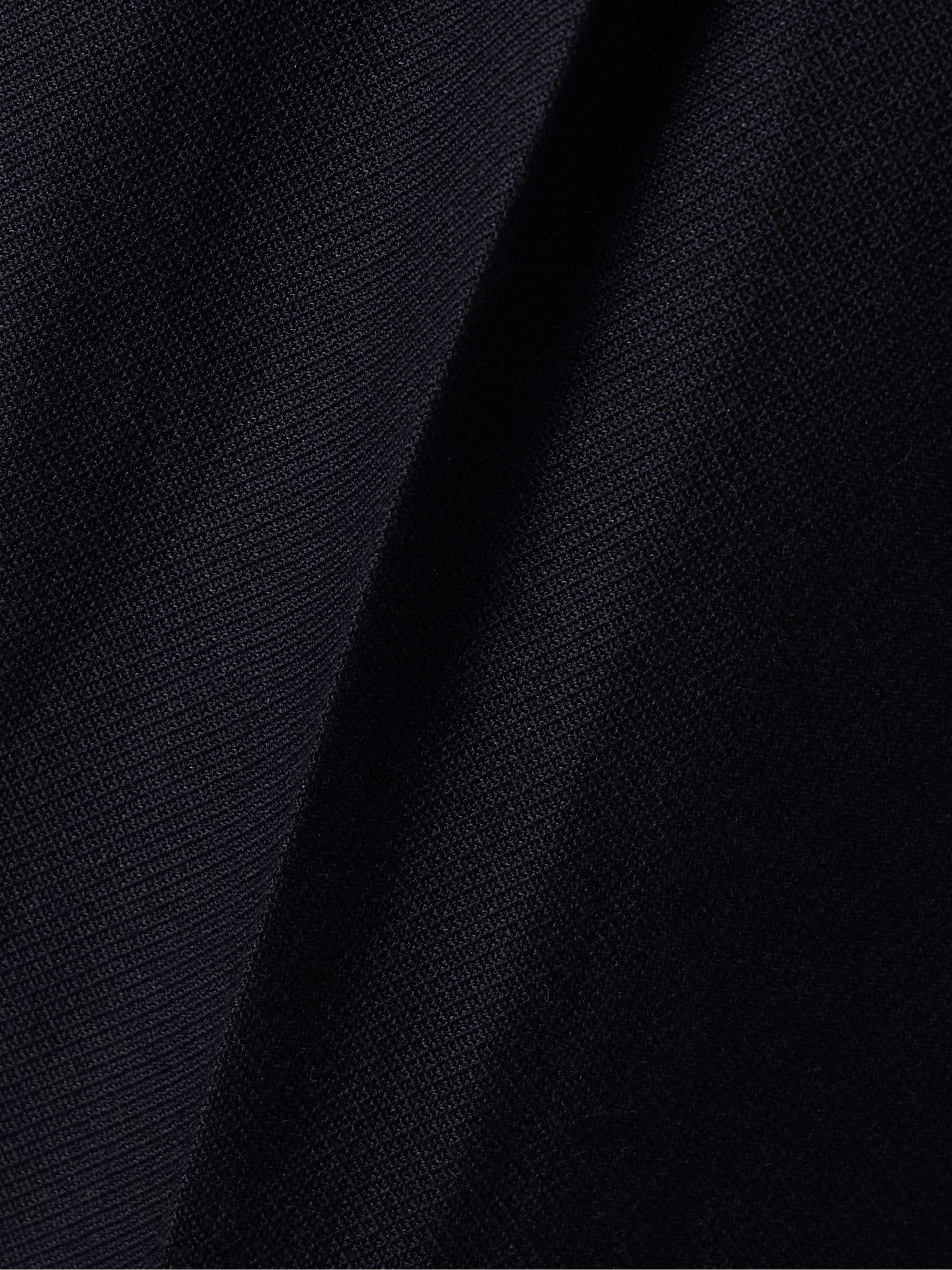 Pleated wool and linen-blend wide-leg pants view