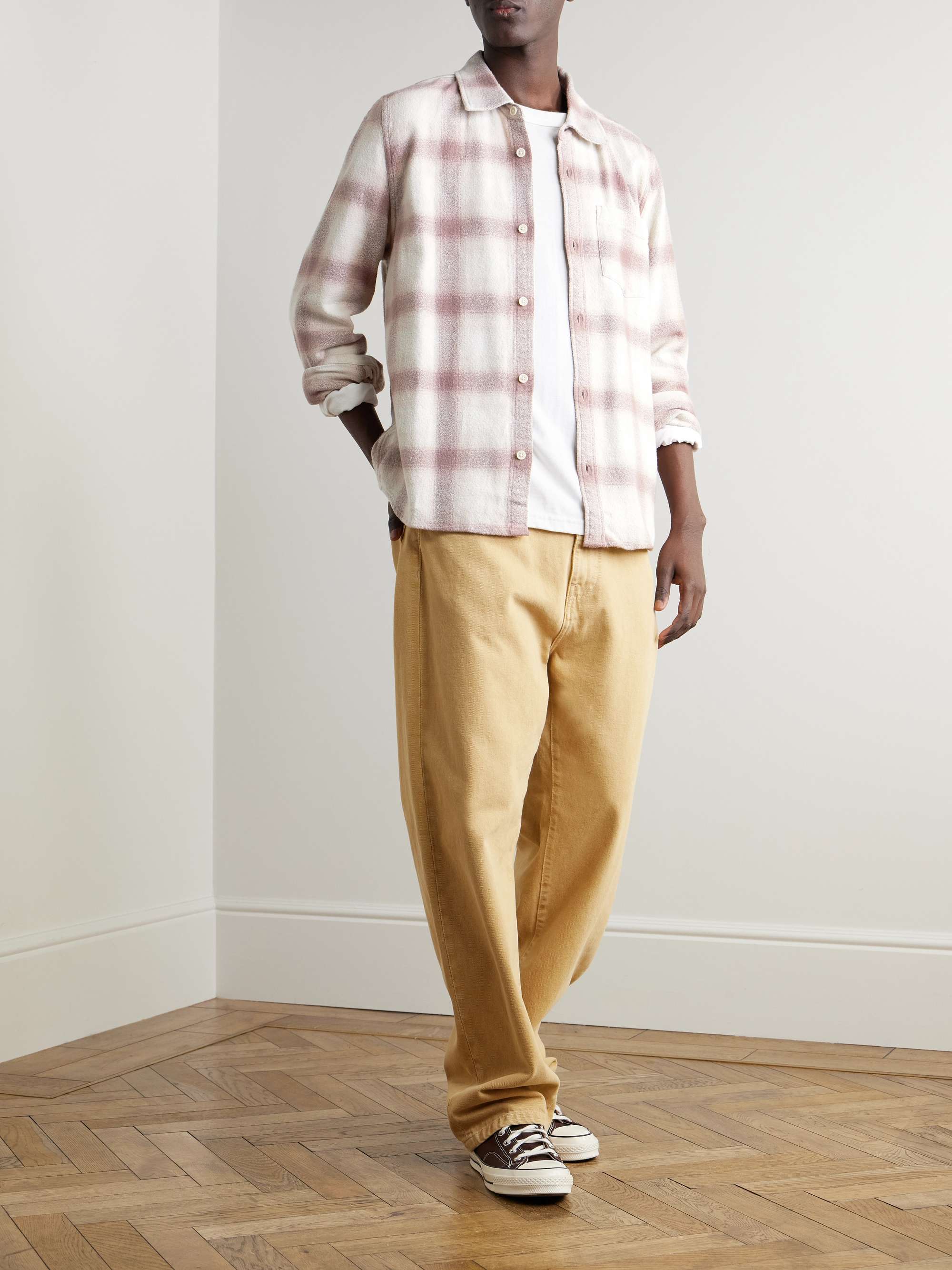Snow Day Checked Organic Cotton-Flannel Shirt view
