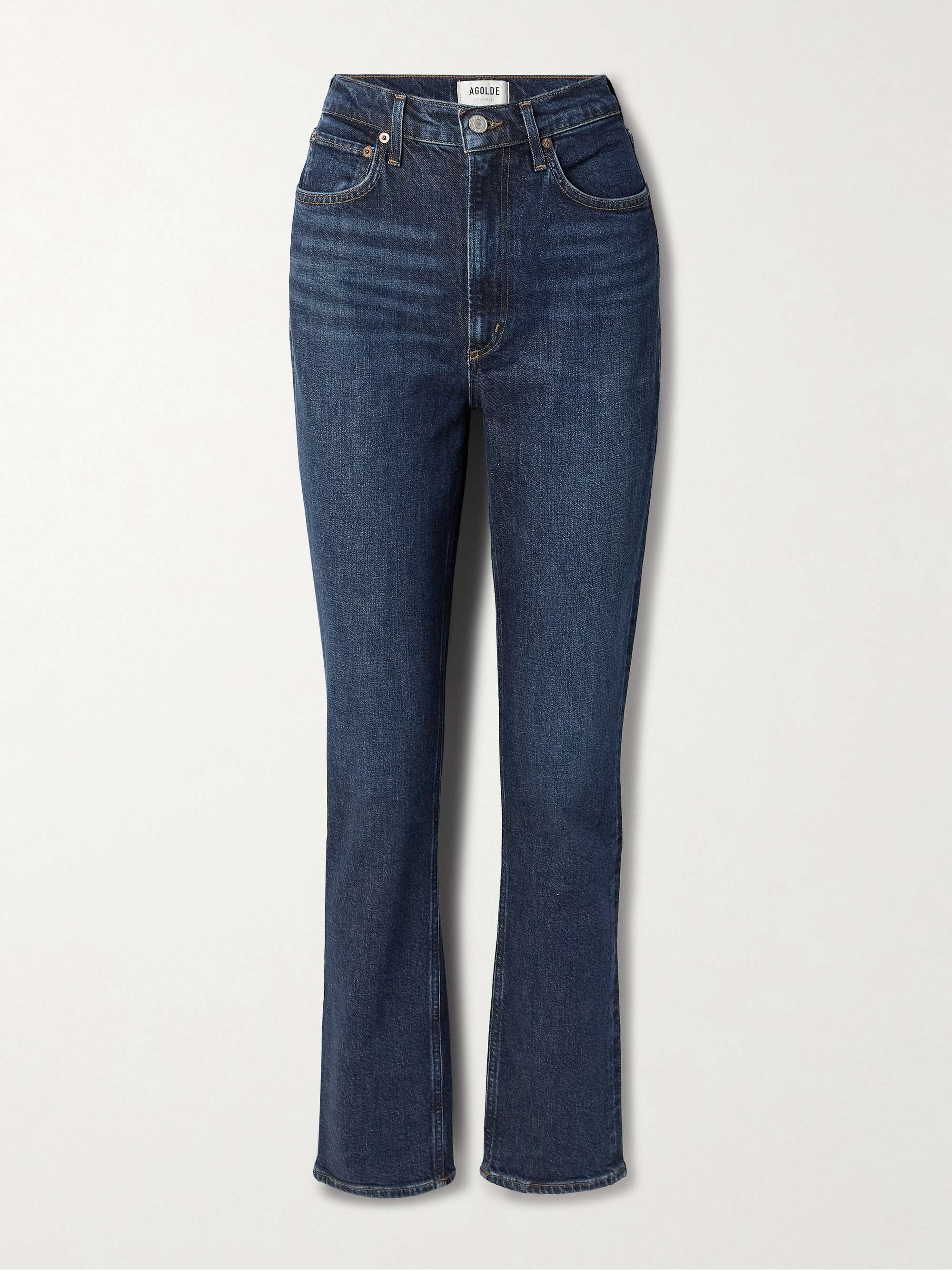 High Rise Stovepipe straight-leg organic jeans view