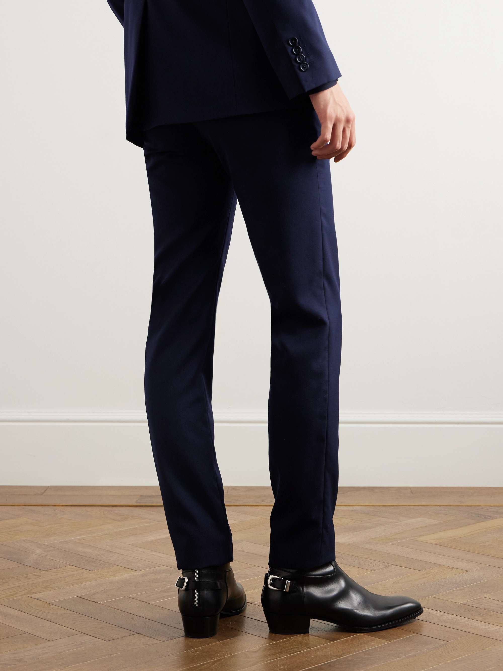 Slim-Fit Cotton-Gabardine Trousers view