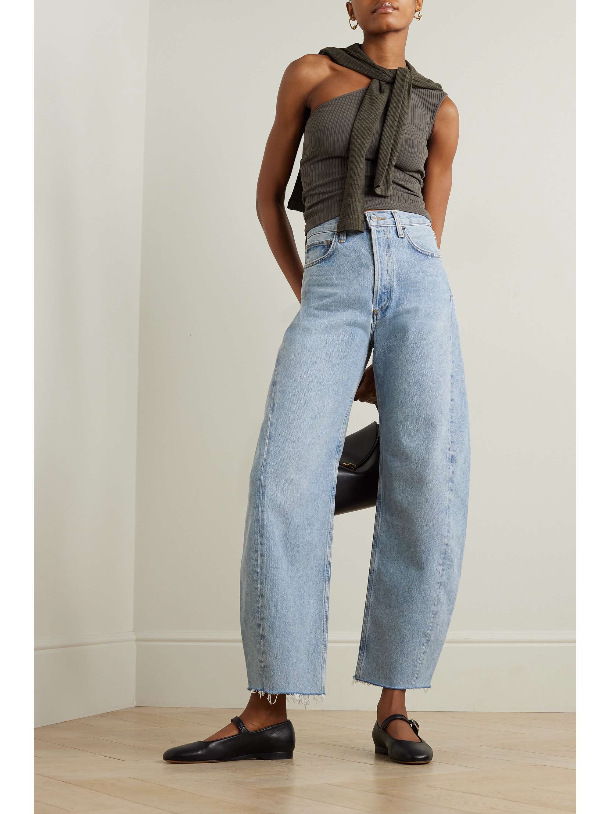 Luna high-rise tapered organic jeans view