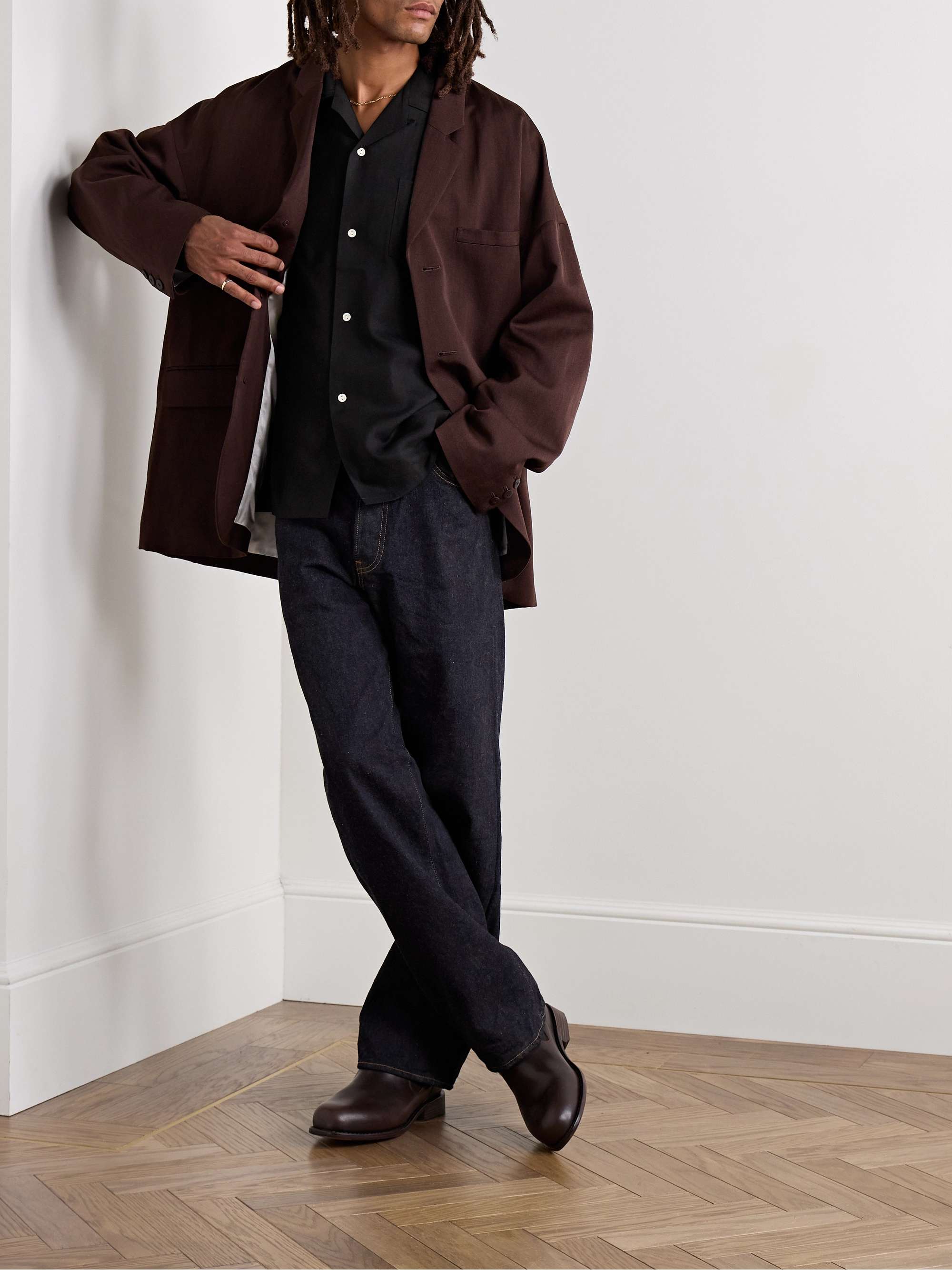 Keesey Convertible-Collar Woven Shirt view