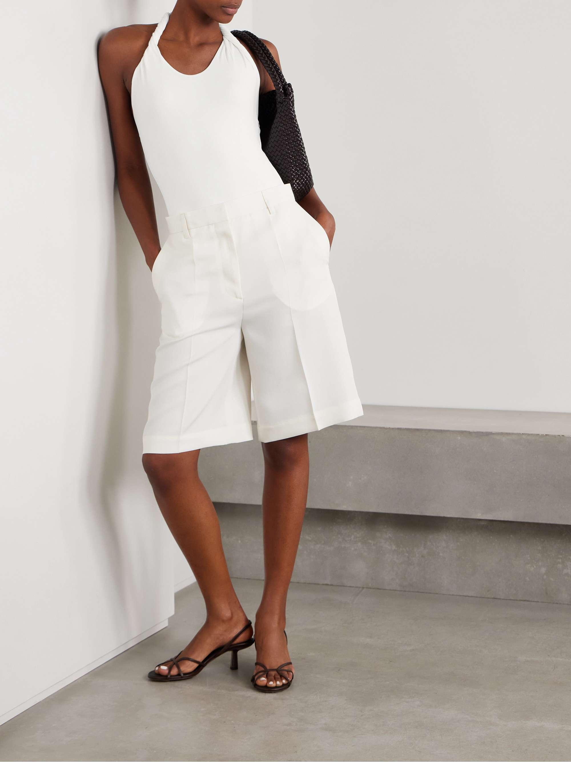 Enya twisted stretch-jersey halterneck bodysuit view