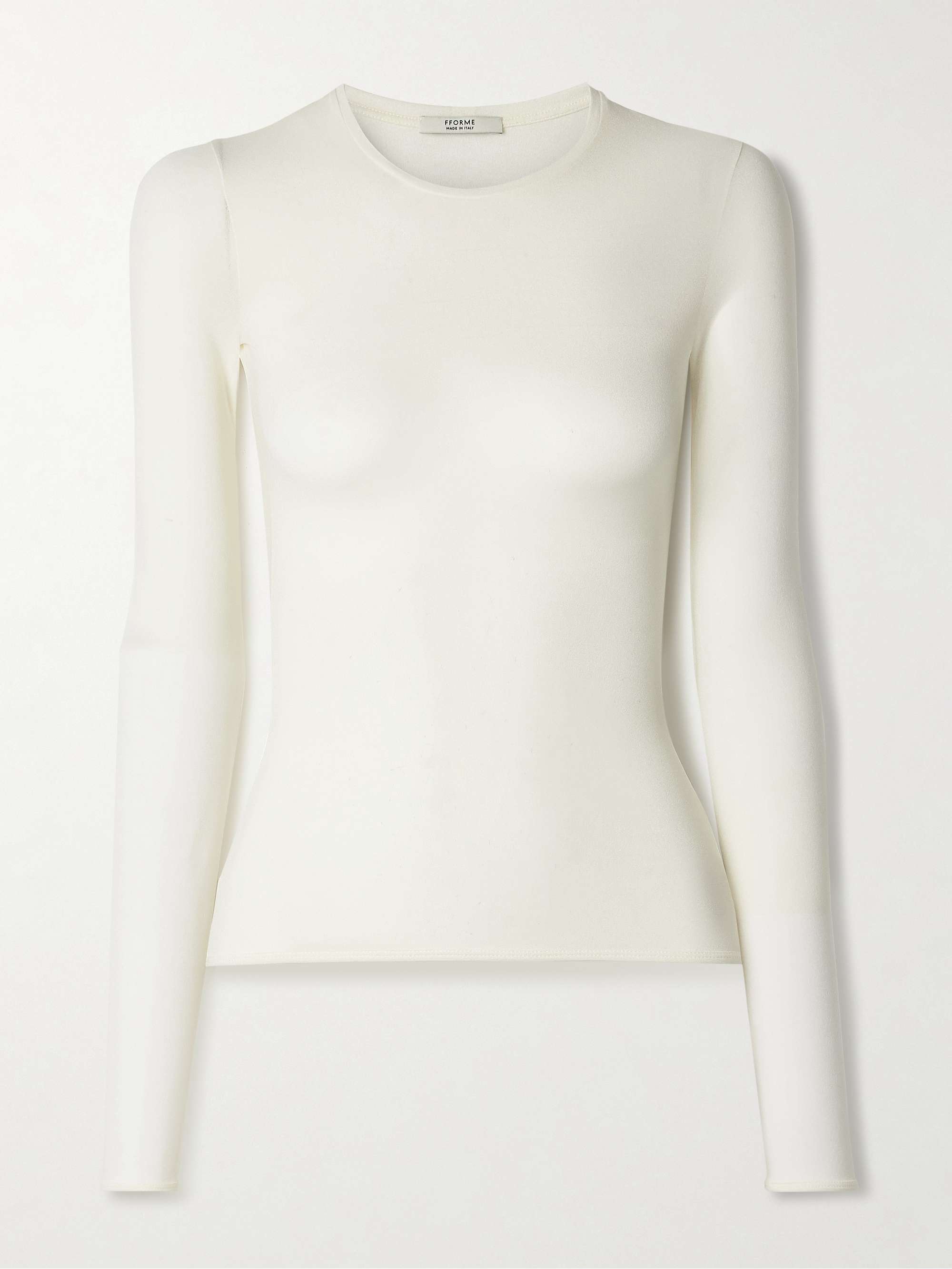 Ames stretch-silk T-shirt view