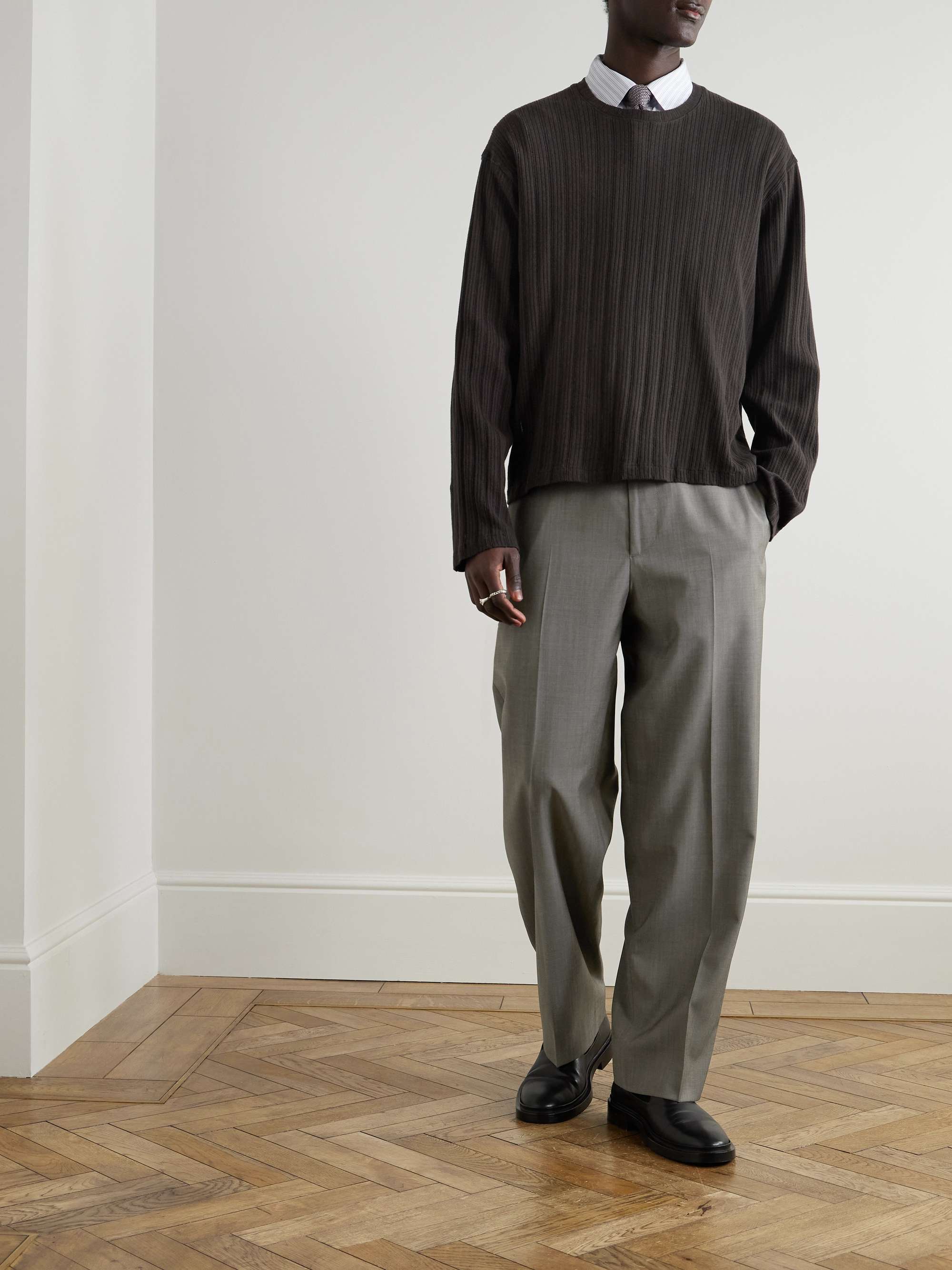 Study Straight-Leg Wool-Twill Suit Trousers view