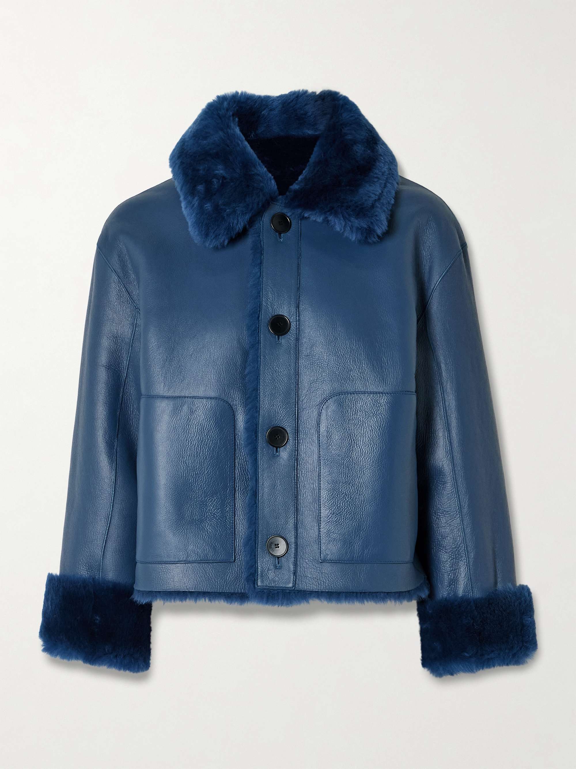 Alloway reversible shearling jacket view