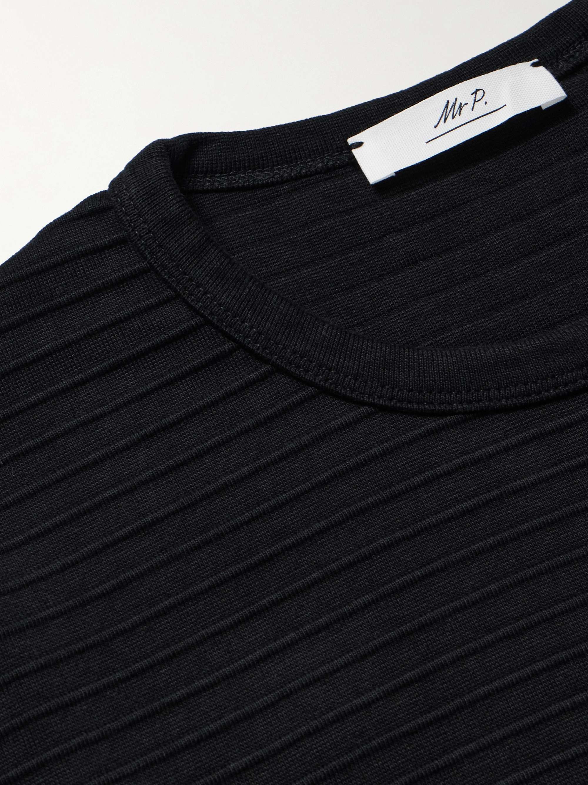 Ribbed Cotton-Jersey T-Shirt view