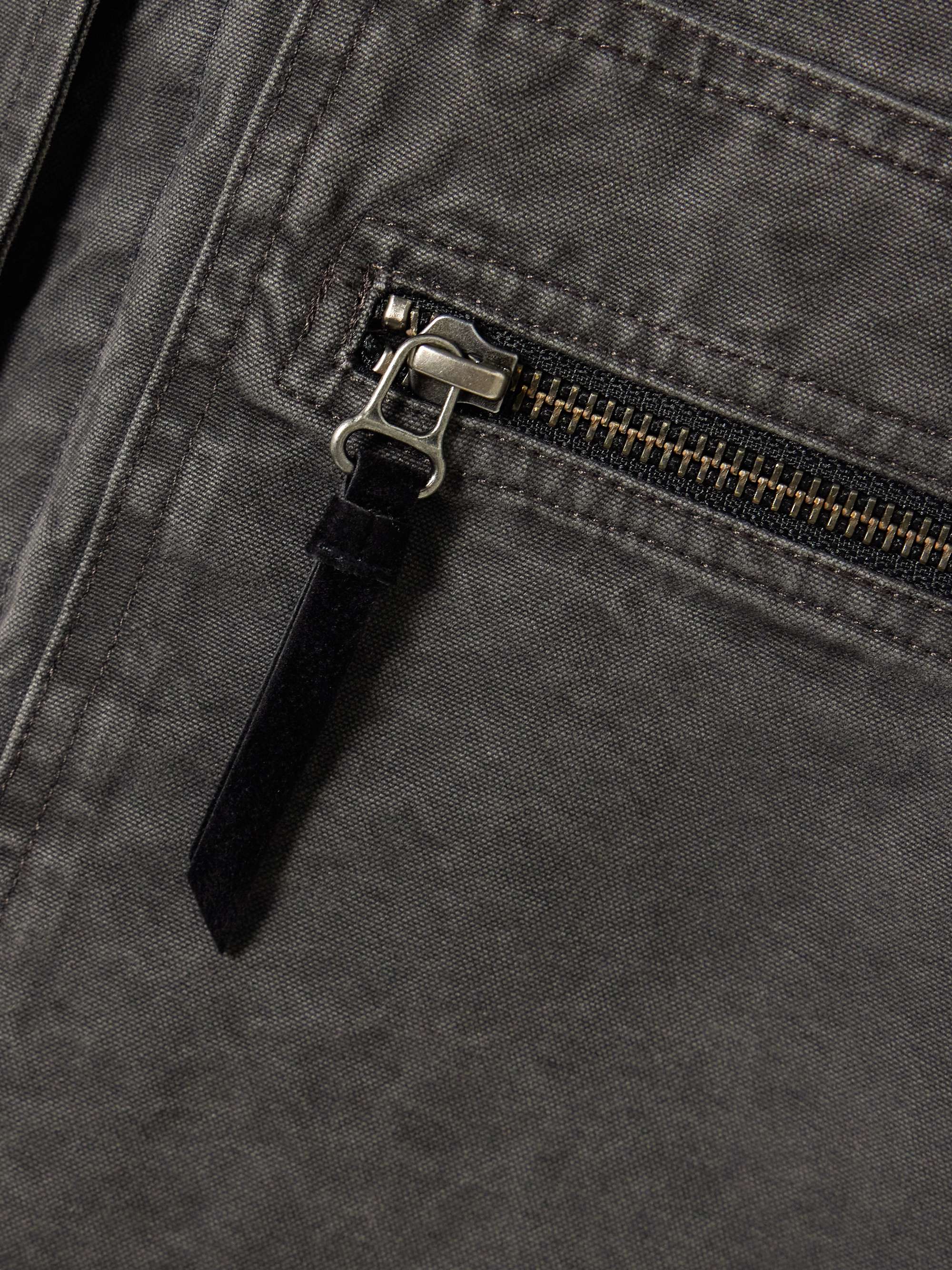Kimelia corduroy-trimmed cotton-canvas jacket view