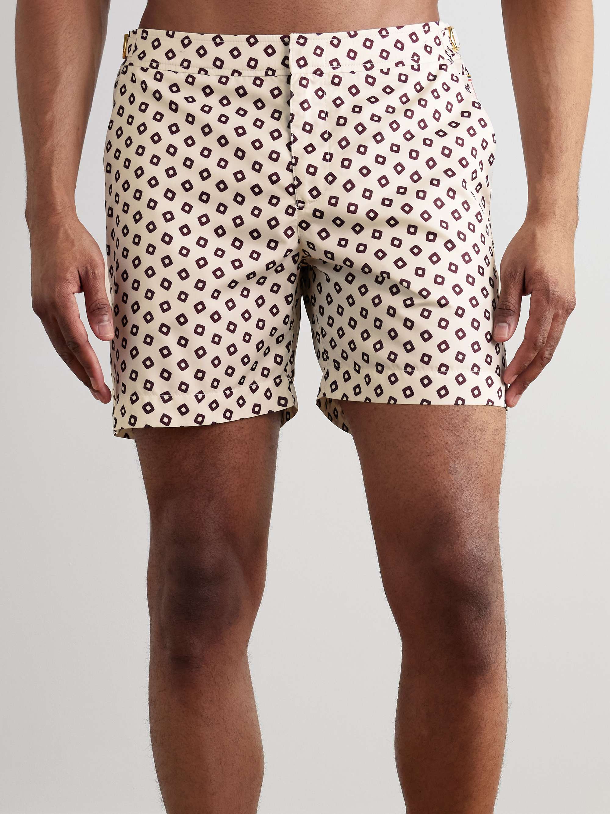 Bulldog Straight-Leg Mid-Length Printed Recycled Swim Shorts view
