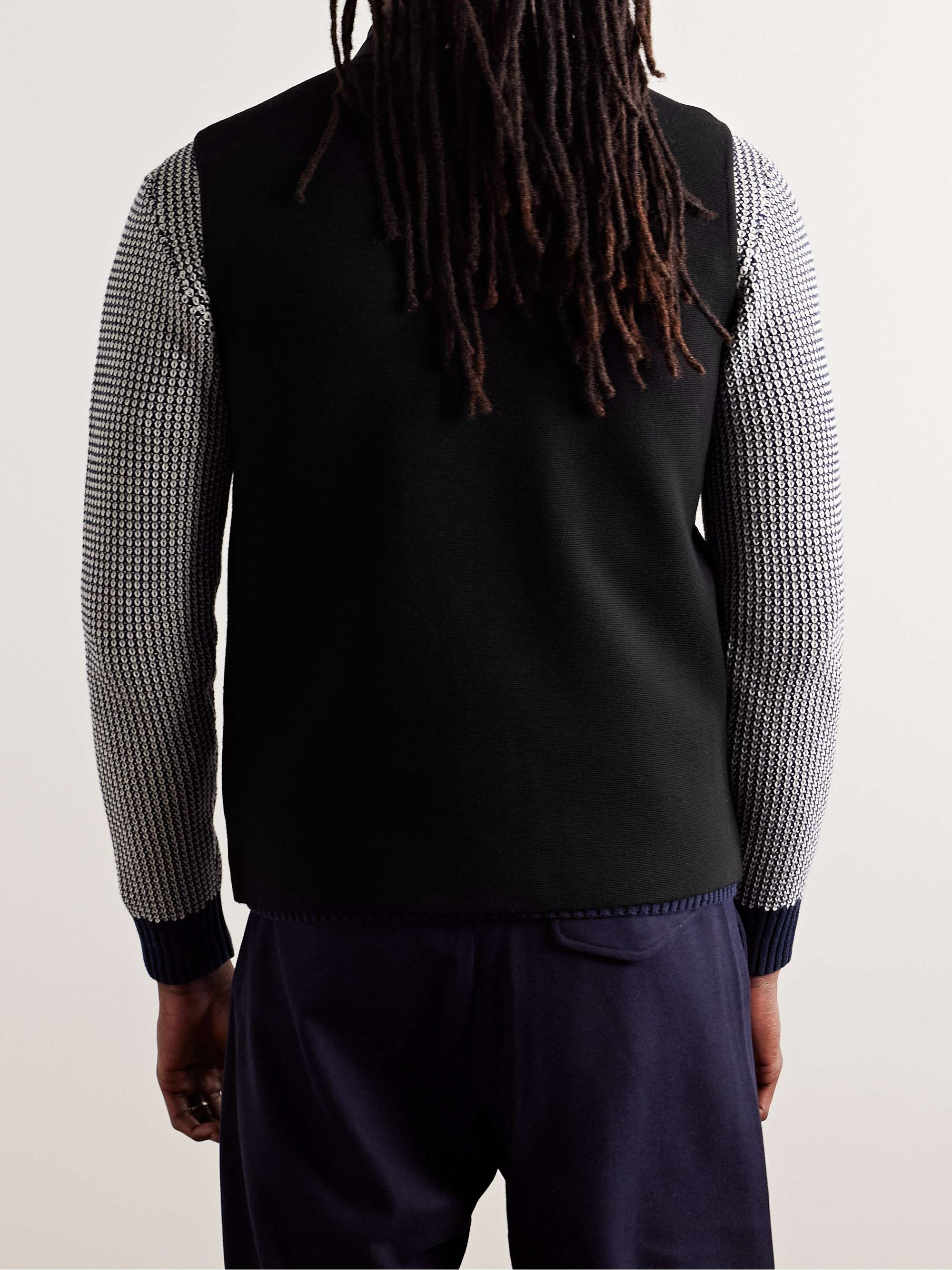 Fitzroy Slim-Fit Panelled Merino Wool and Quilted Shell Down Gilet view