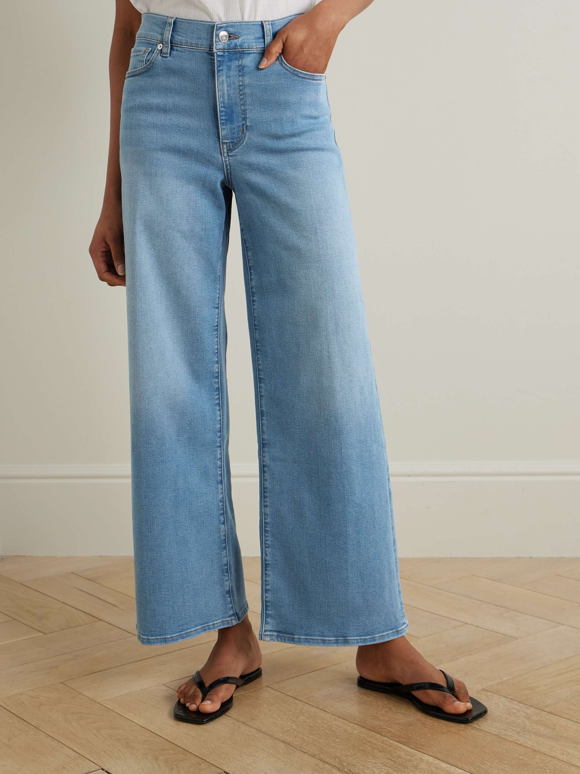 Le Slim Palazzo mid-rise straight-leg jeans view
