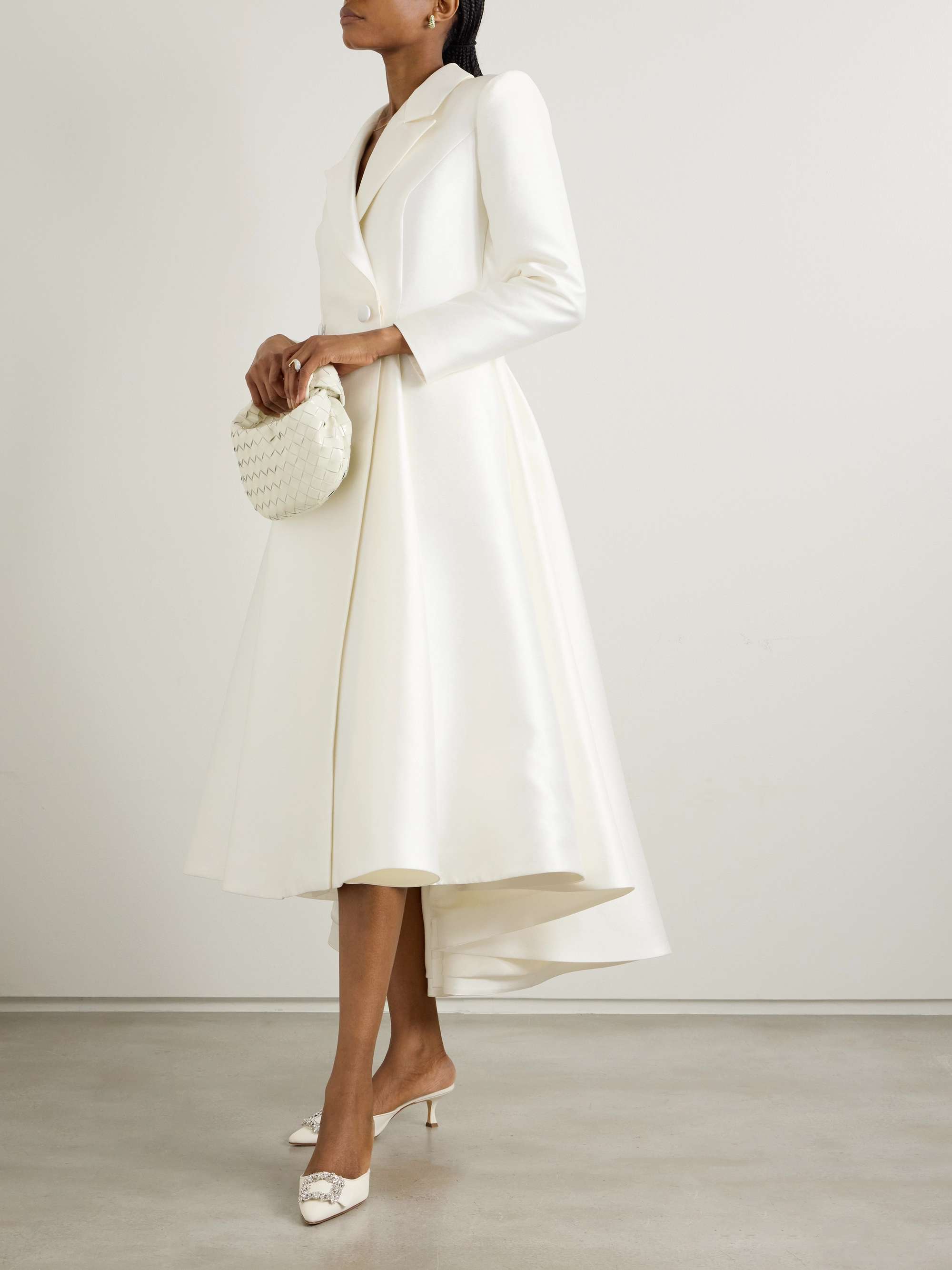 Sophie double-breasted pleated mikado midi dress view