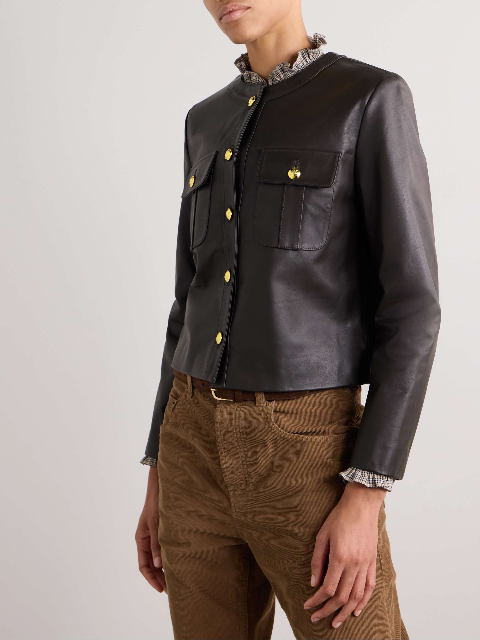 Kitra leather jacket view