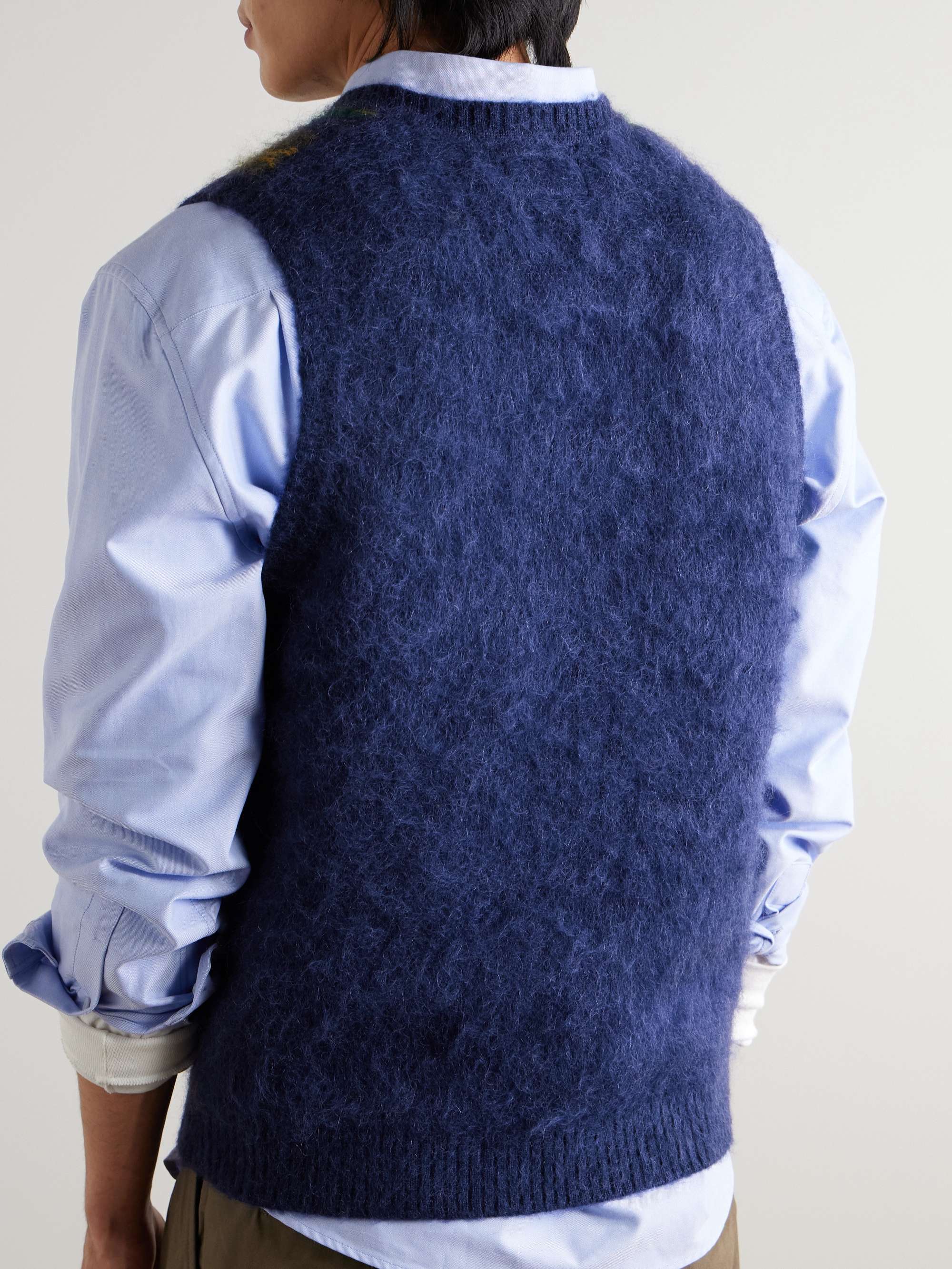 Brushed Argyle Jacquard Vest view