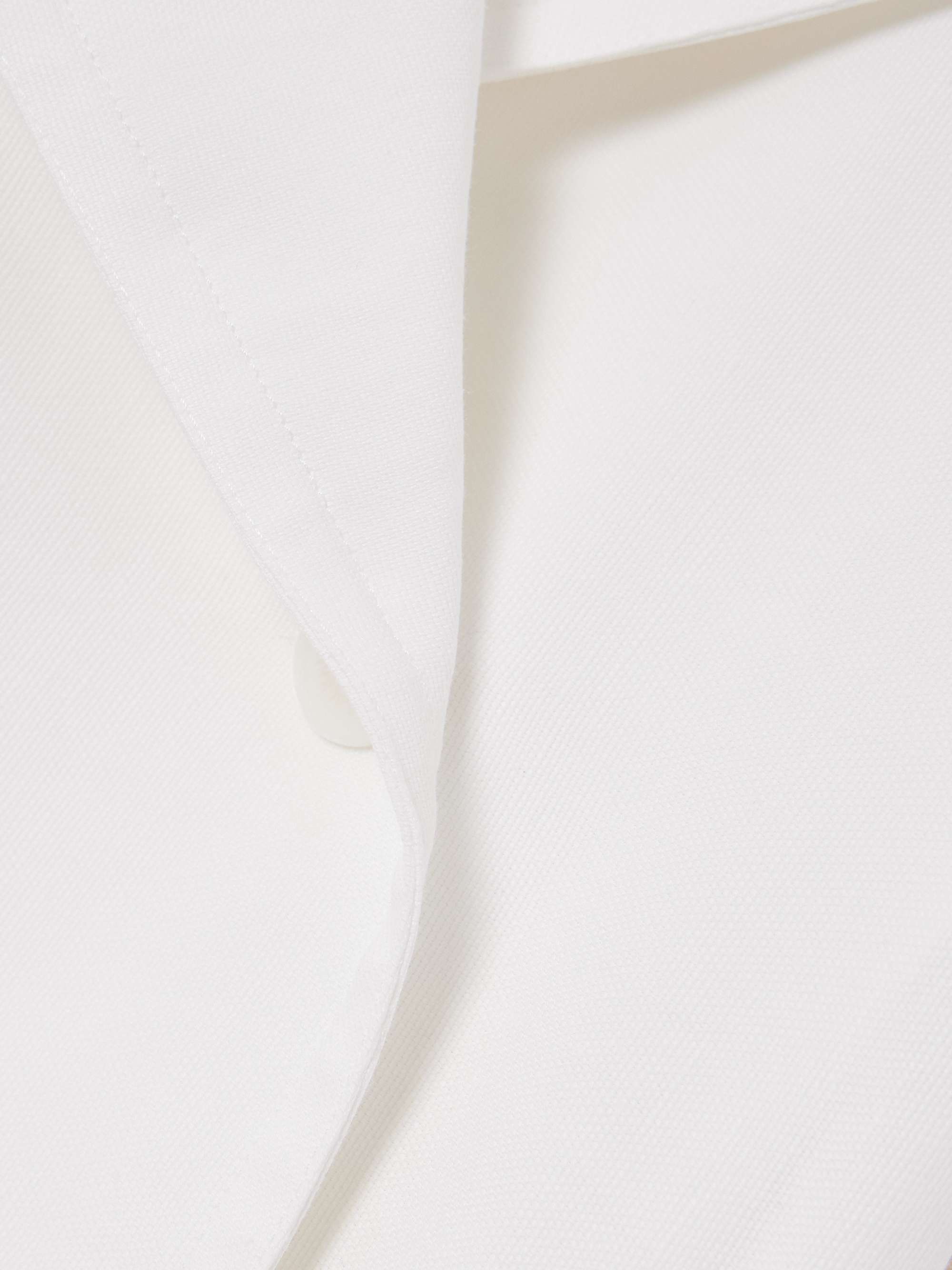 Maiden hooded linen-blend canvas and voile trench coat view