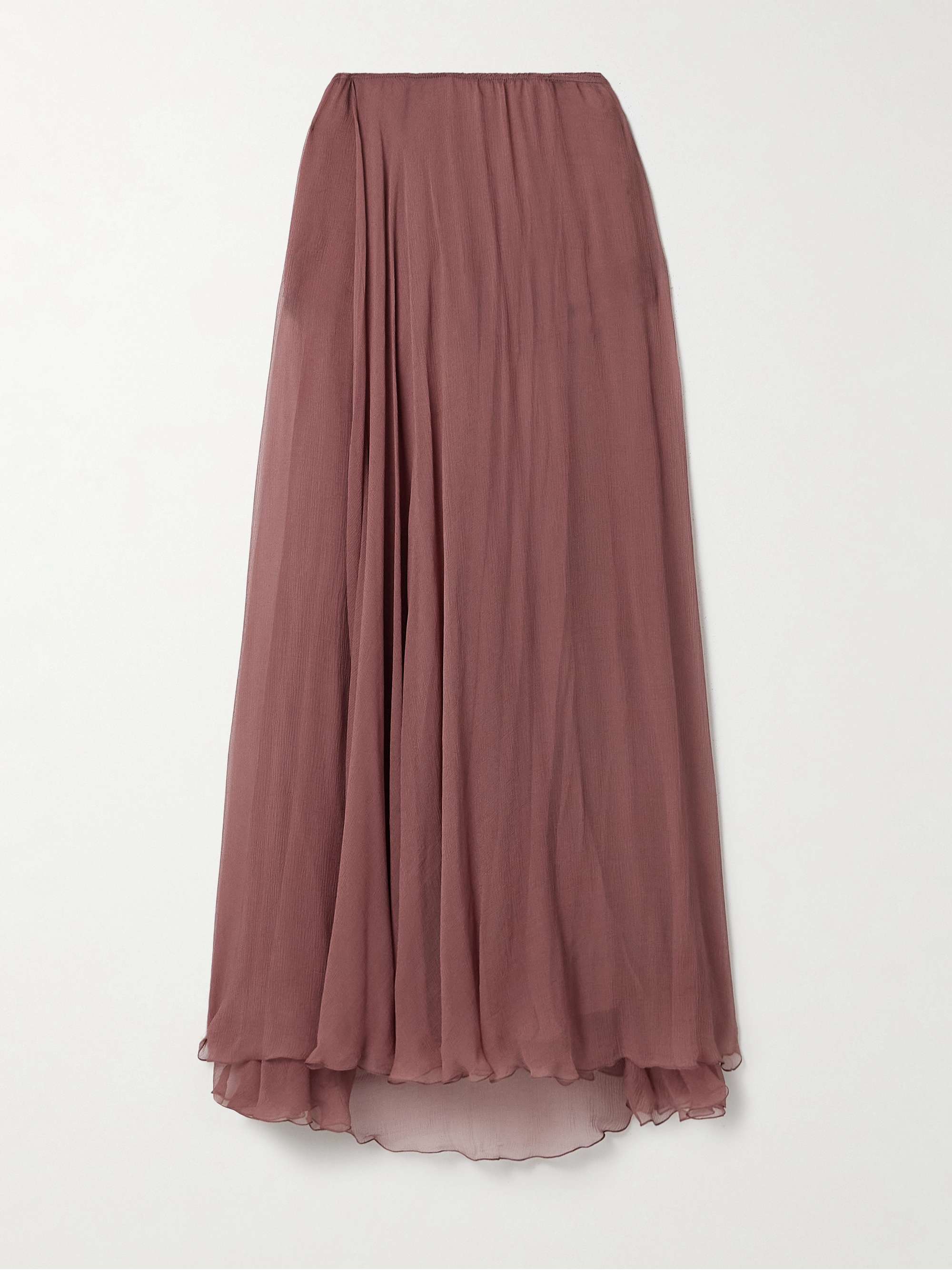 Silk-crepon midi skirt view